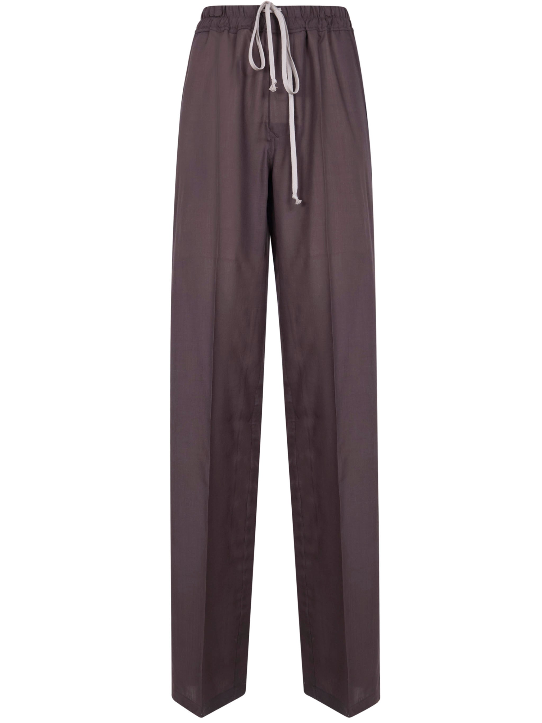 Rick Owens "dietrich Drawstring" Trousers In Brown