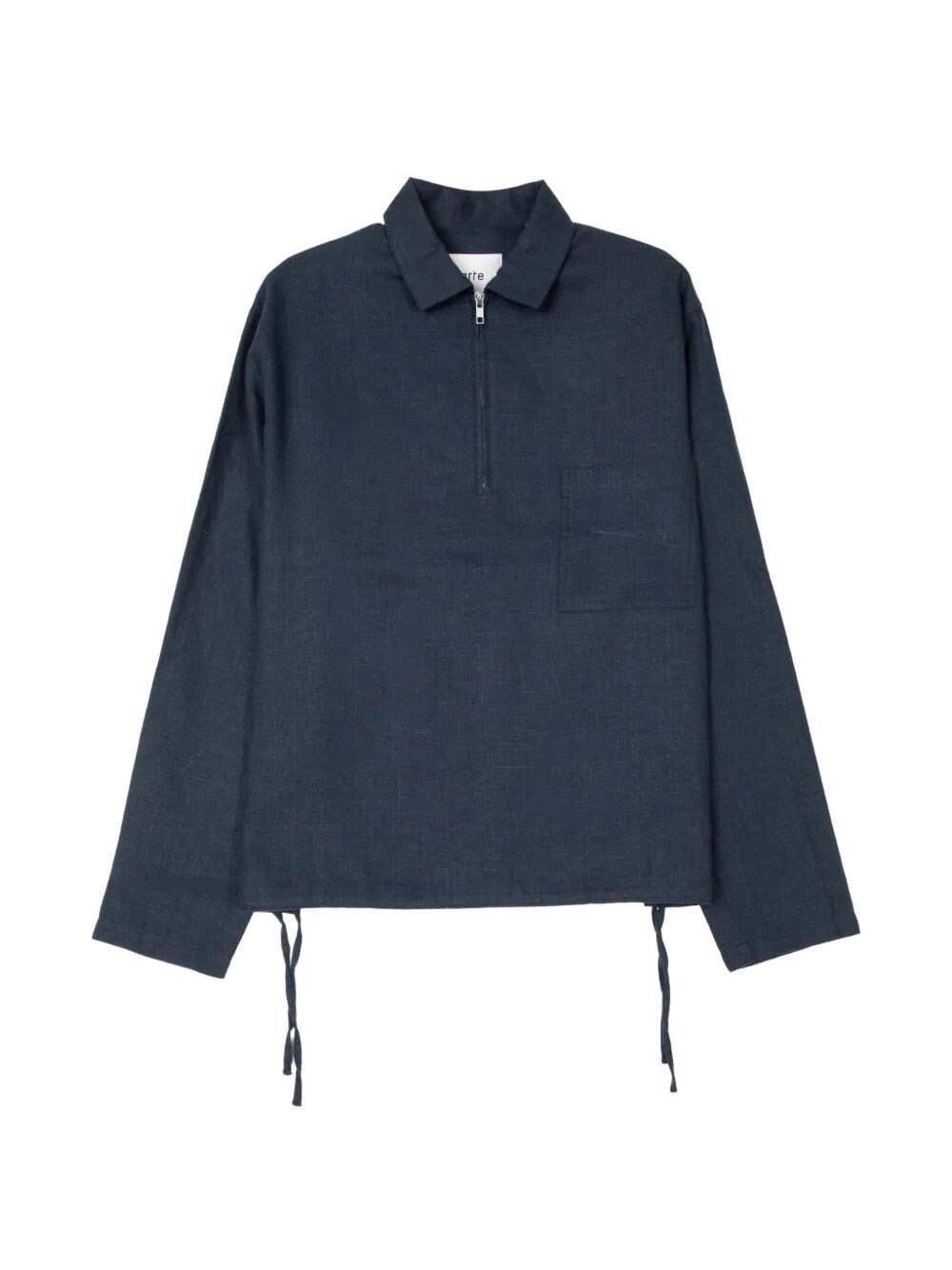 ARTE ANTWERP Linen "Quarter" Zip Pullover