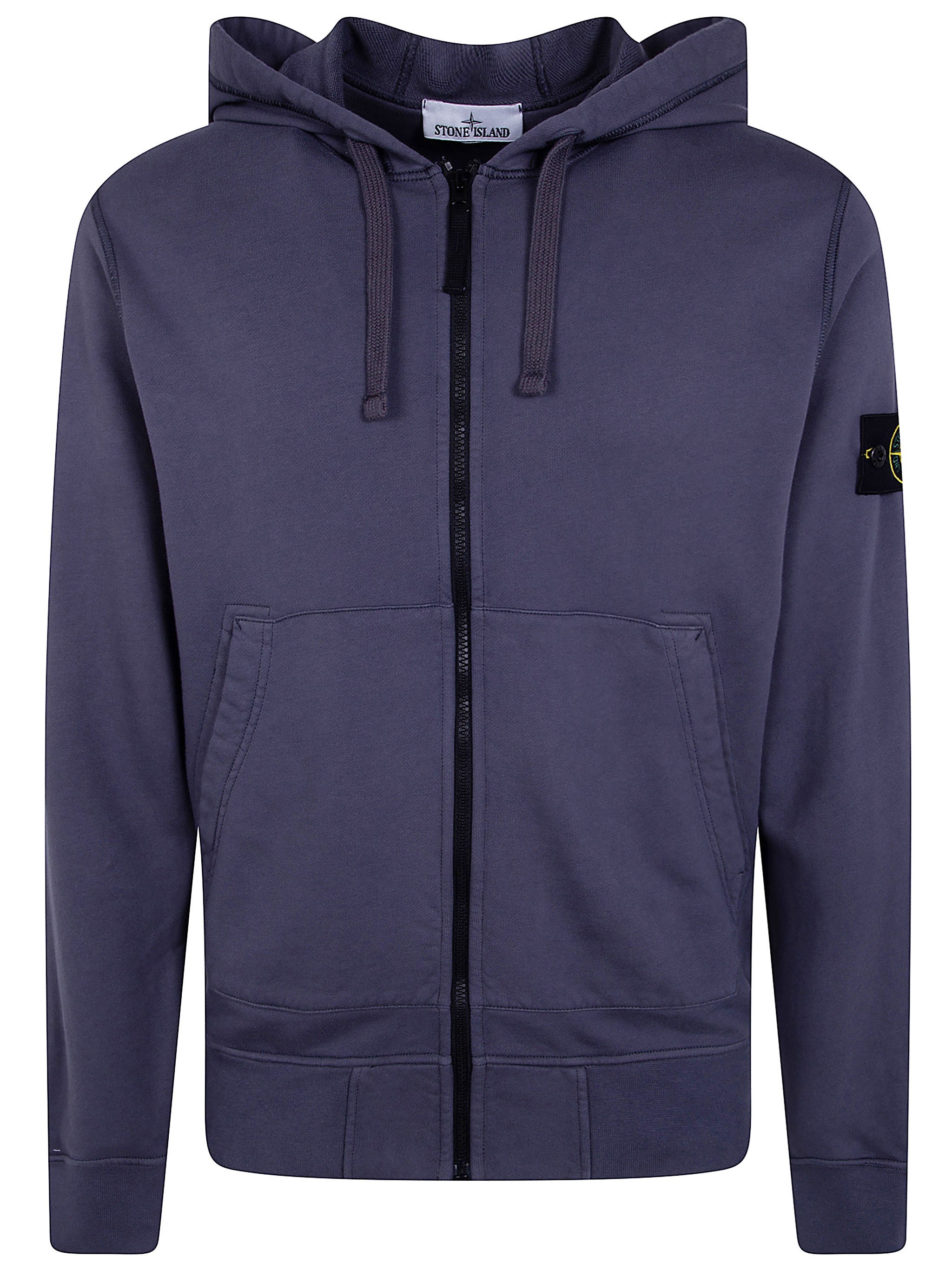 Felpa con cappuccio e zip Stone Island