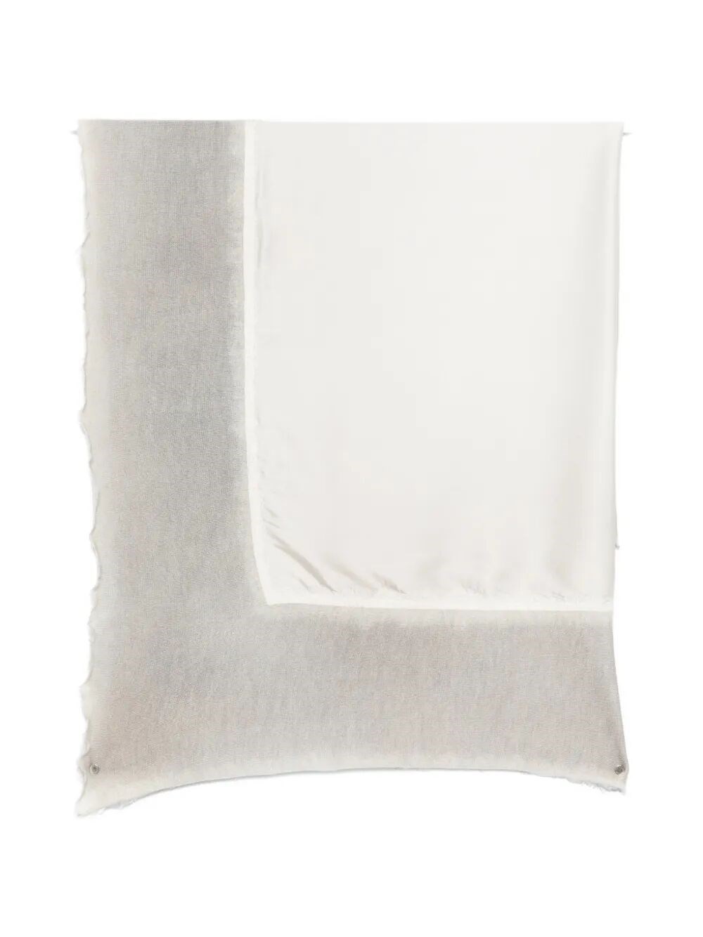 AVANT TOI Bicolor Double Foulard Scarf With Destroyed Edges 110X110