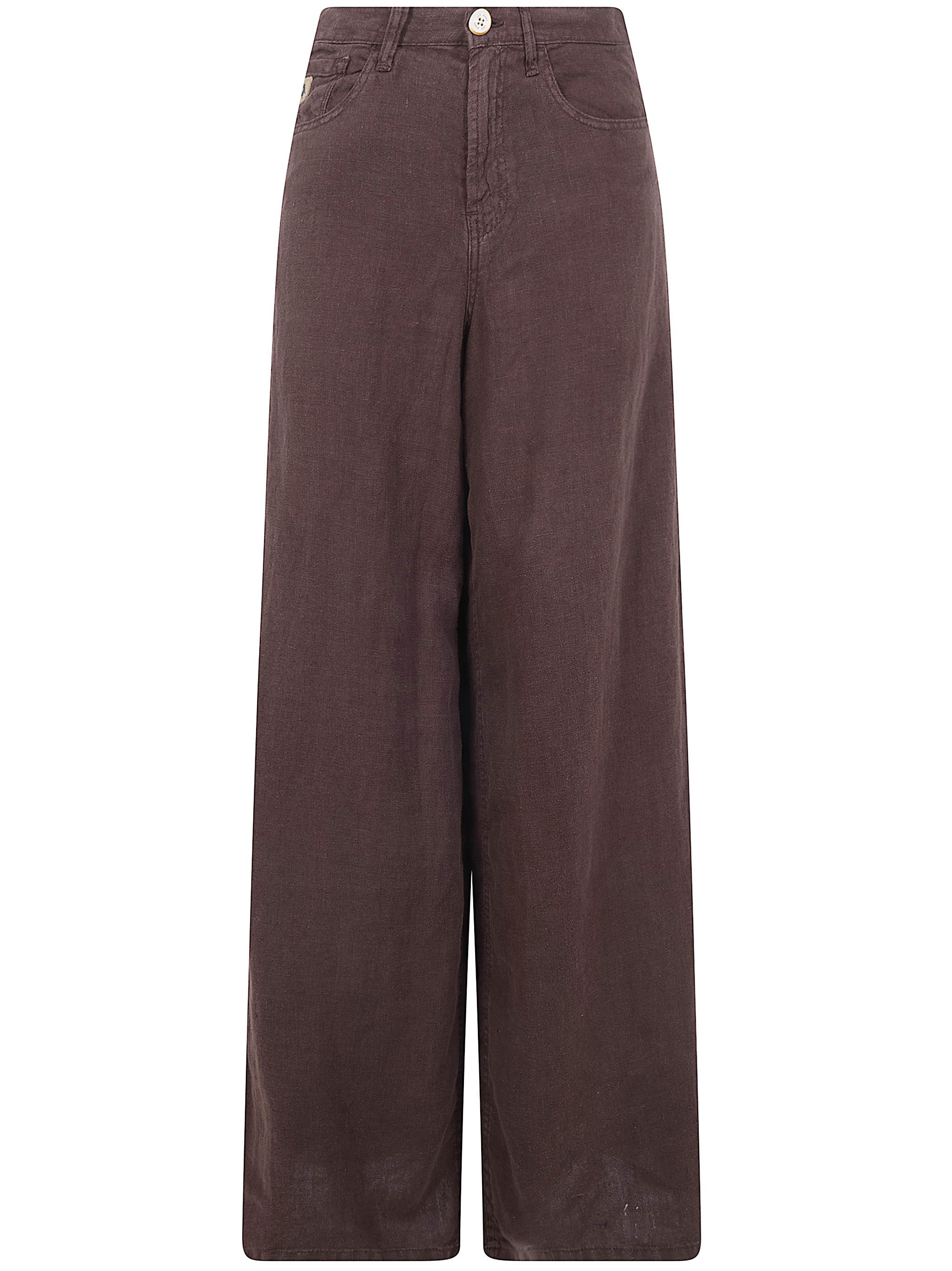 LOIS JEANS "Marlene" Extra Wide Leg Linen Trousers