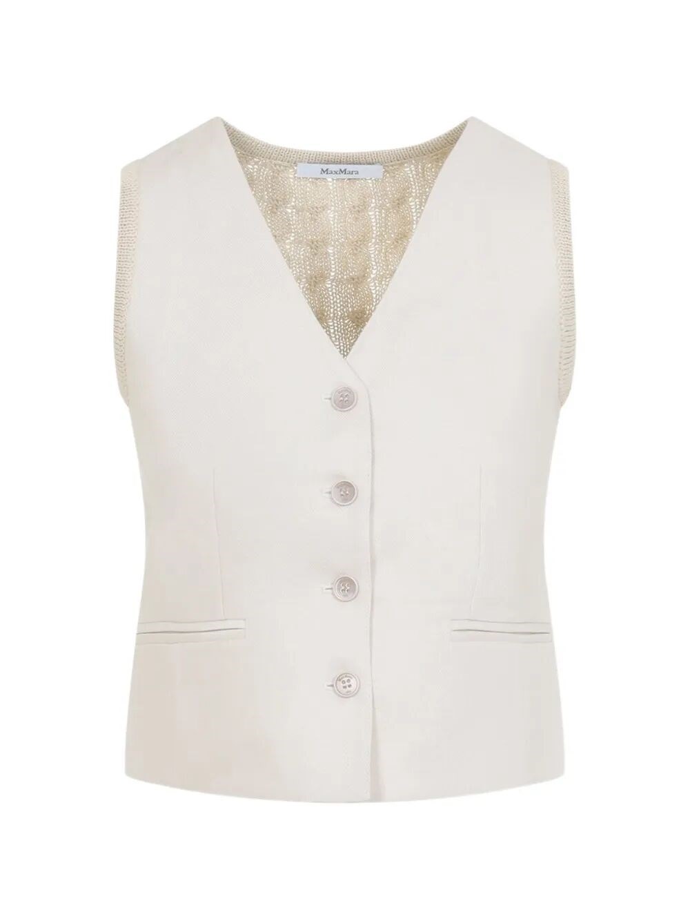 Gilet court en maille de lin Max Mara Calibri