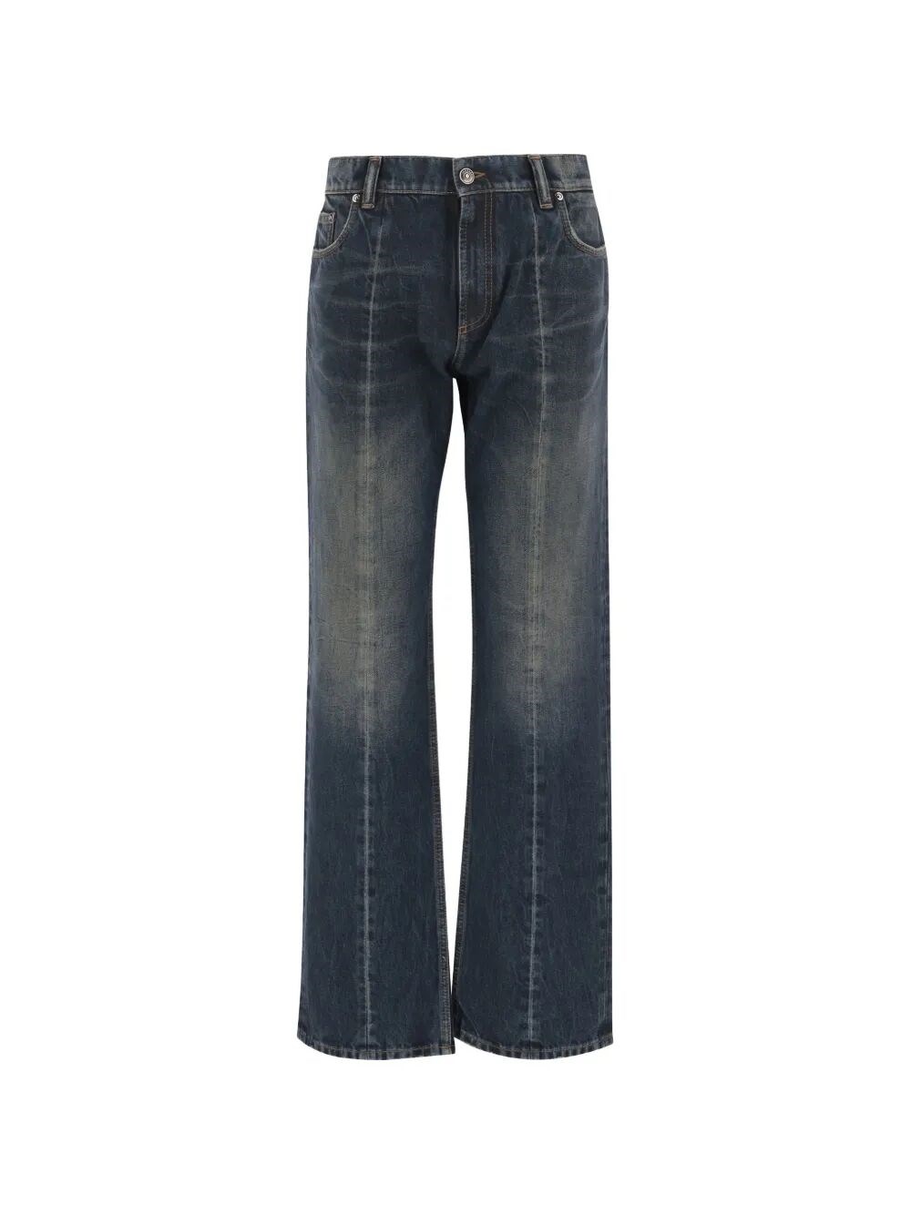 Jeans Versace da uomo in denim non elasticizzato con lavaggio dirty
