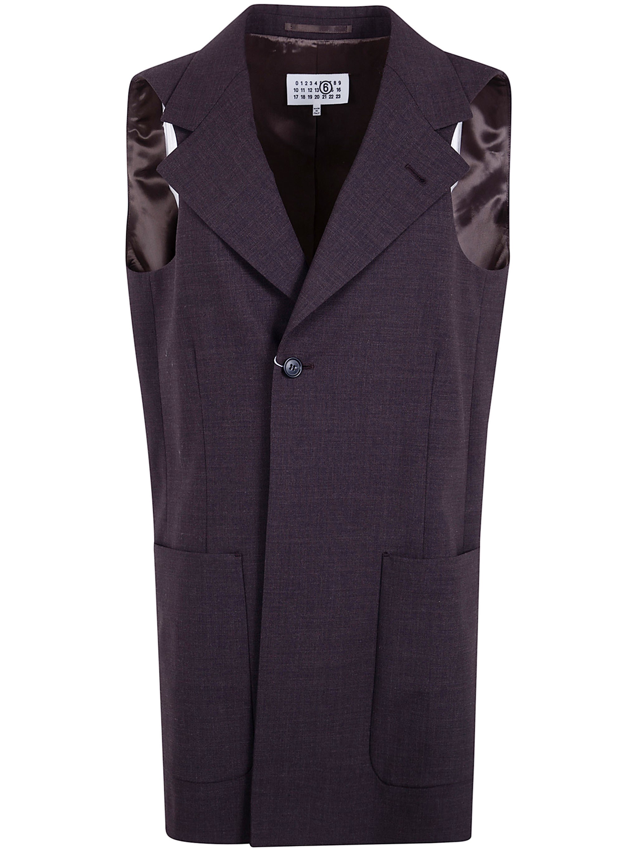 MM6 Jacket Neck Long Gilet