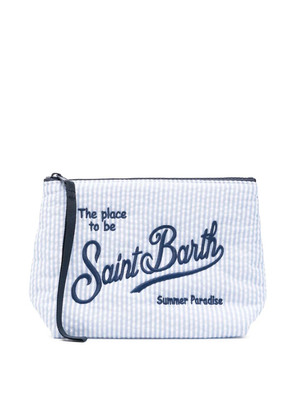 MC2 SAINT BARTH Aline Seersucker Stripes Pouch