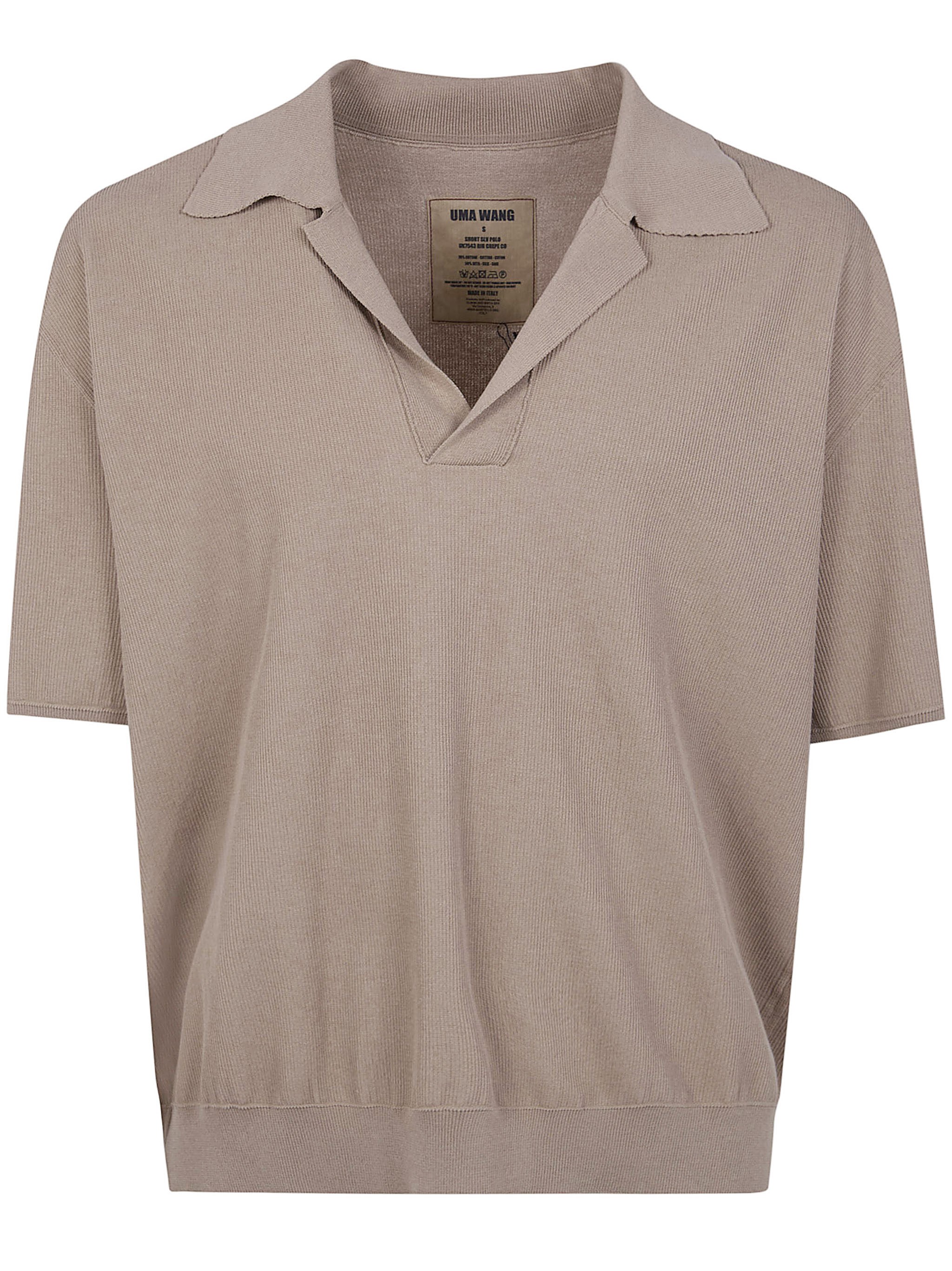 UMA WANG Short "Rib Crepe" Polo