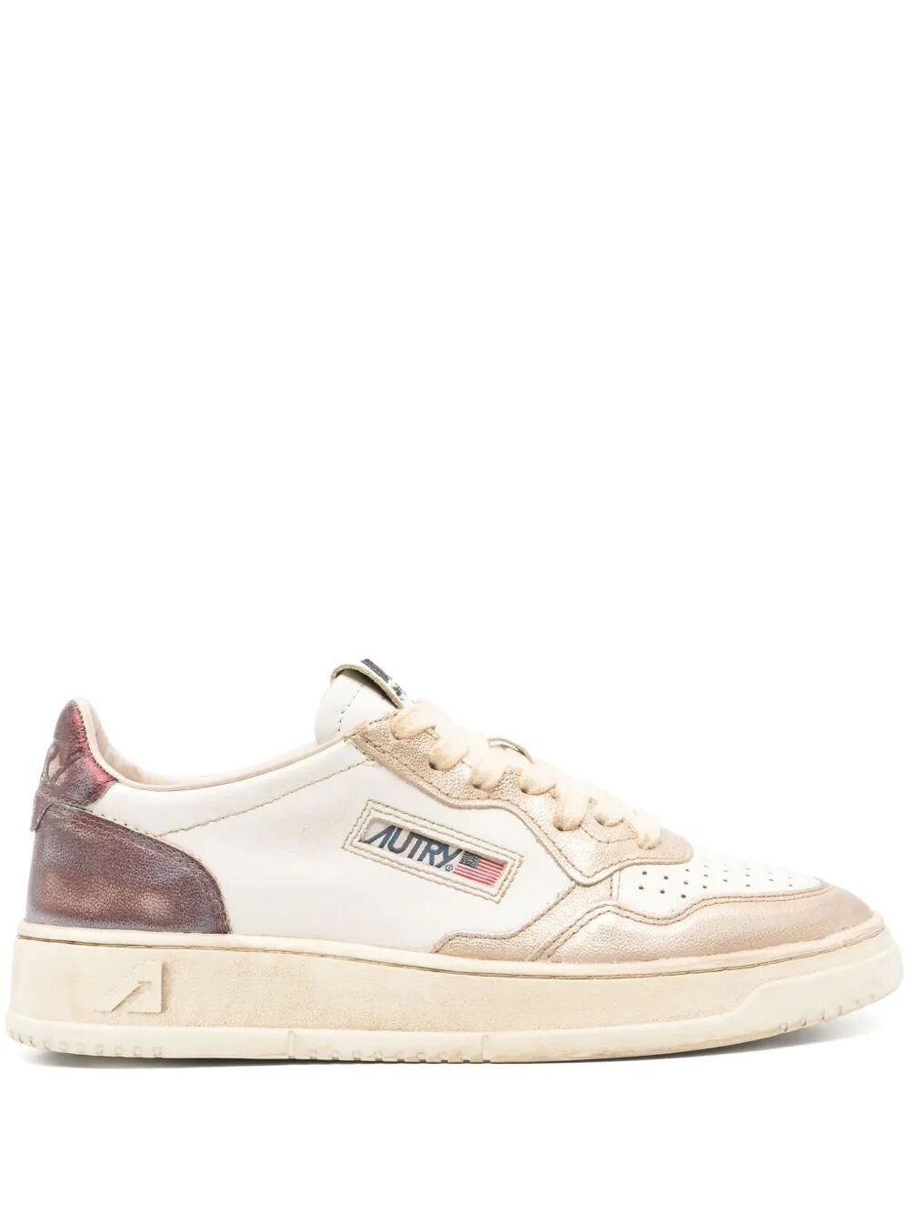 Sneakers Autry Super Vintage Low da donna in pelle metallizzata