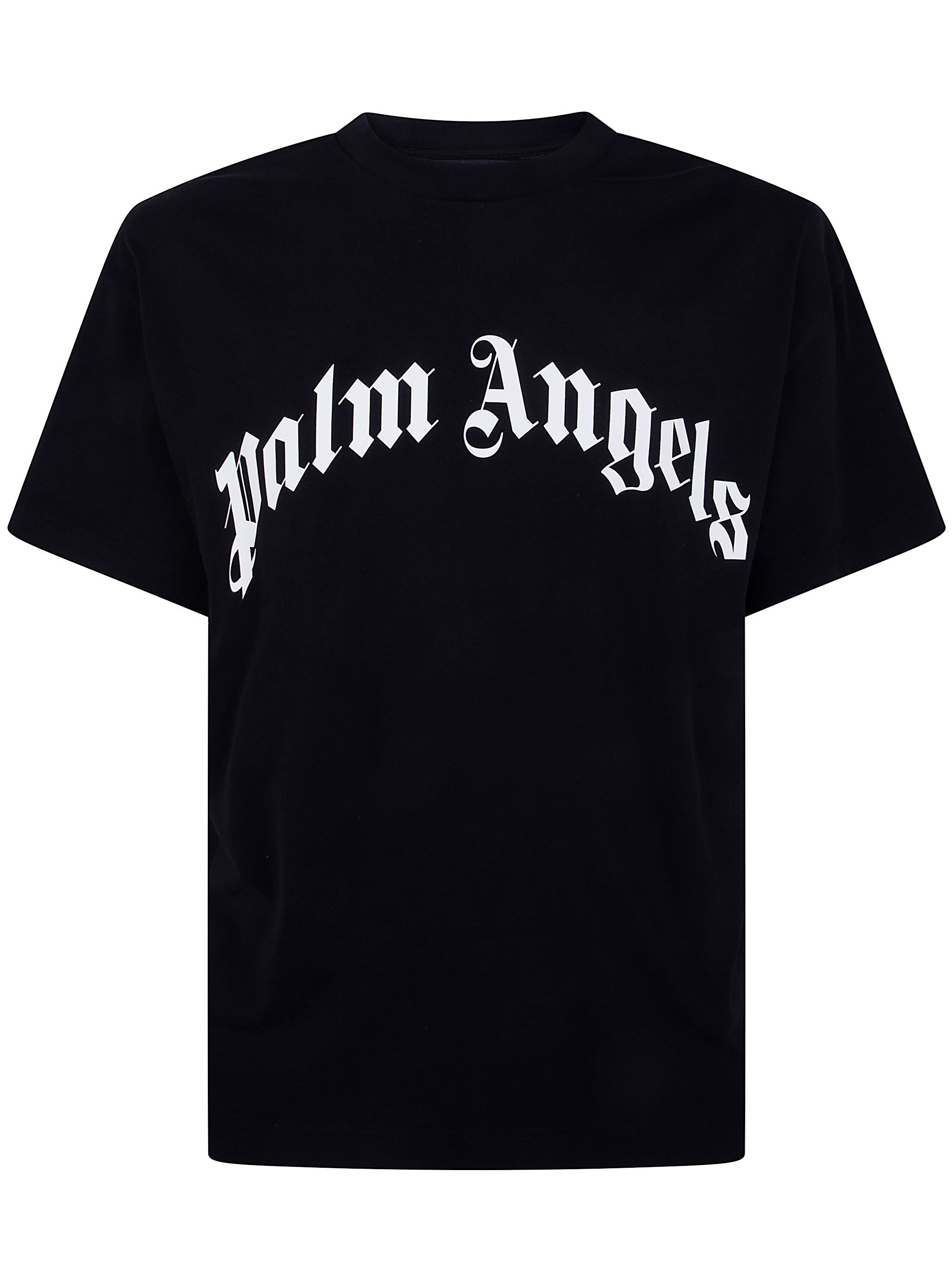 PALM ANGELS Curved Logo Regular Tee　PALM ANGELS カーブロゴ レギュラー Tシャツ PALM