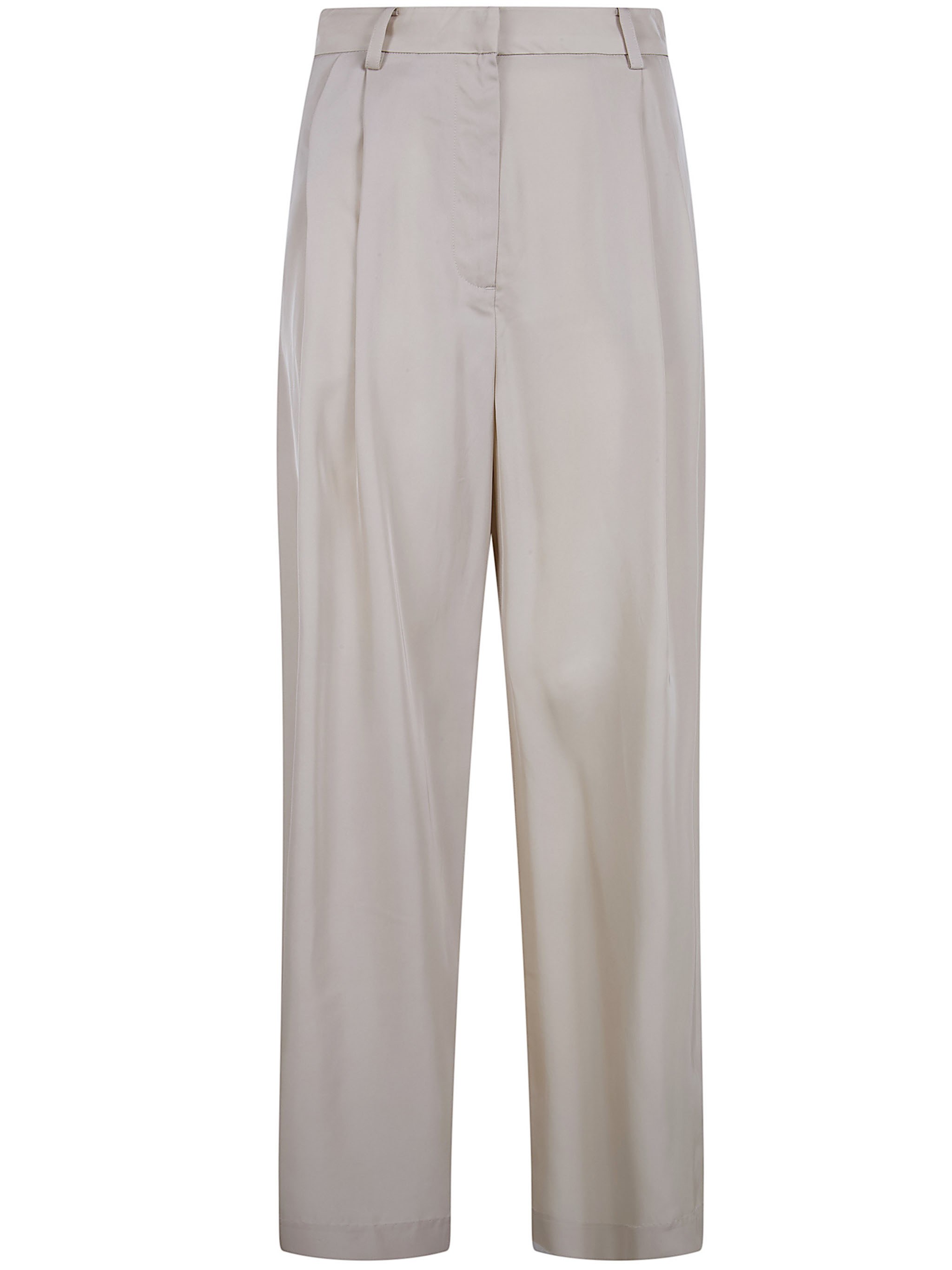 THE FRANKIE SHOP Marfa Fluid Twill Pleated Trousers