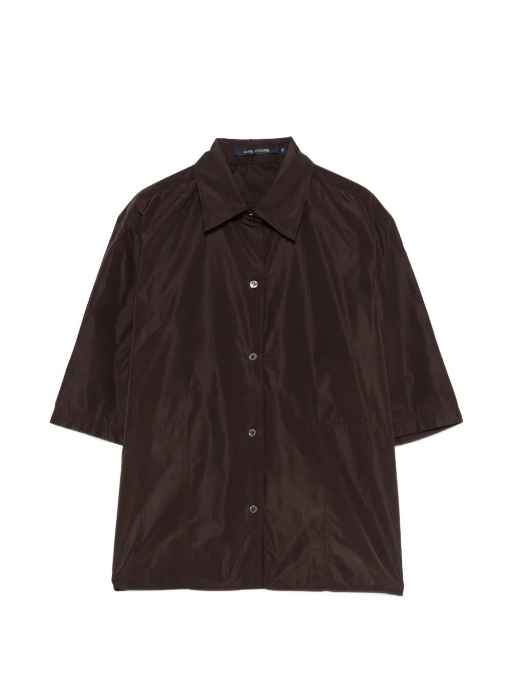 Sofie D Hoore "biscay" Short Sleeve Shirt With Pocket In Brown