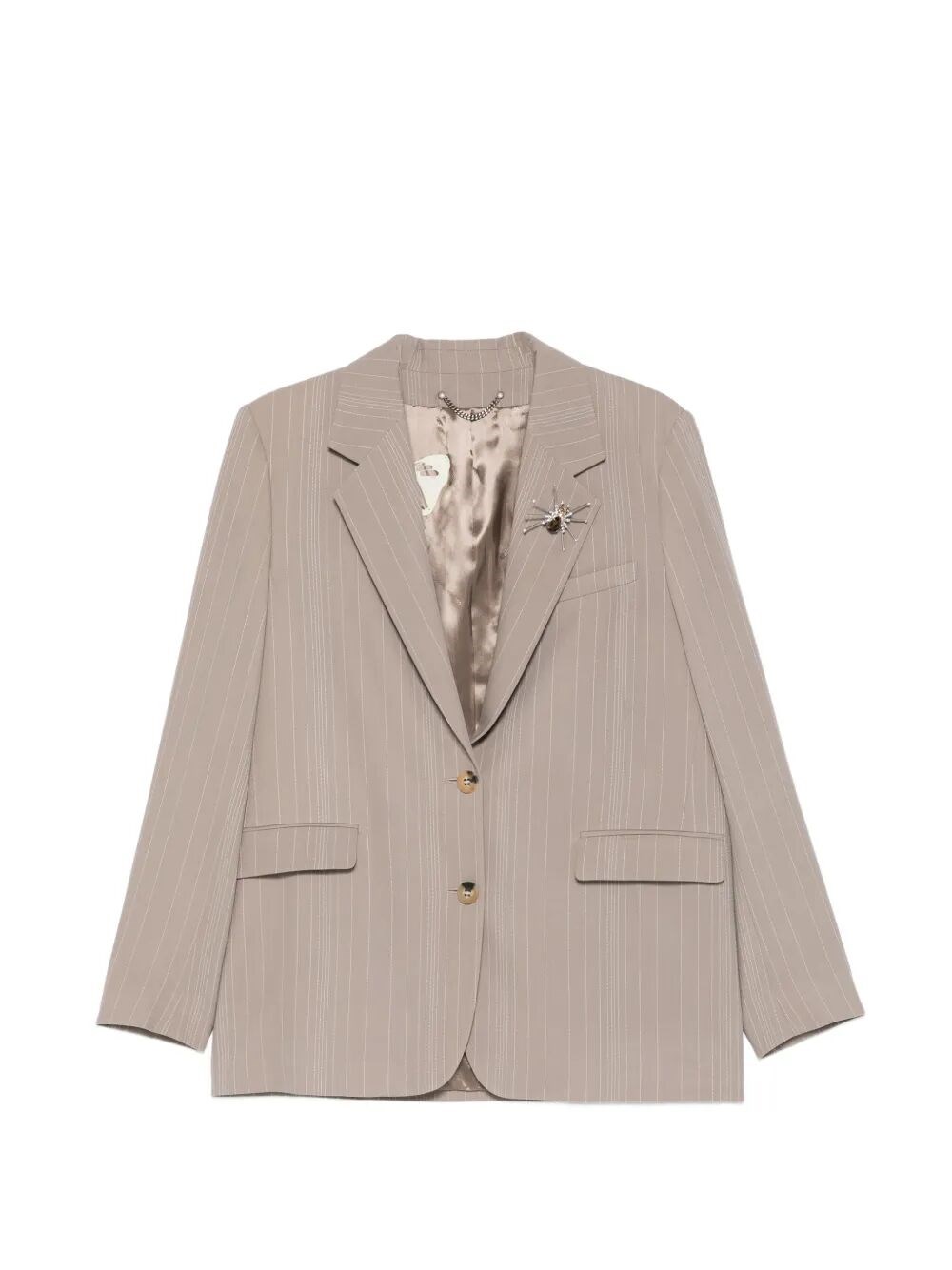 Golden Goose GOLDEN GOOSE Journey W's Sb Over Jacket Pinstripes Viscose Crepe W Bro　GOLDEN GOOSE Journey W's Sb オーバー ジャケット ピンストライプ ビス