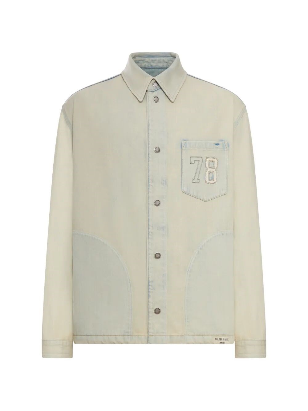 GOLDEN GOOSE Journey M`S Denim Work Jacket Peter Bleach Laguna Wash
