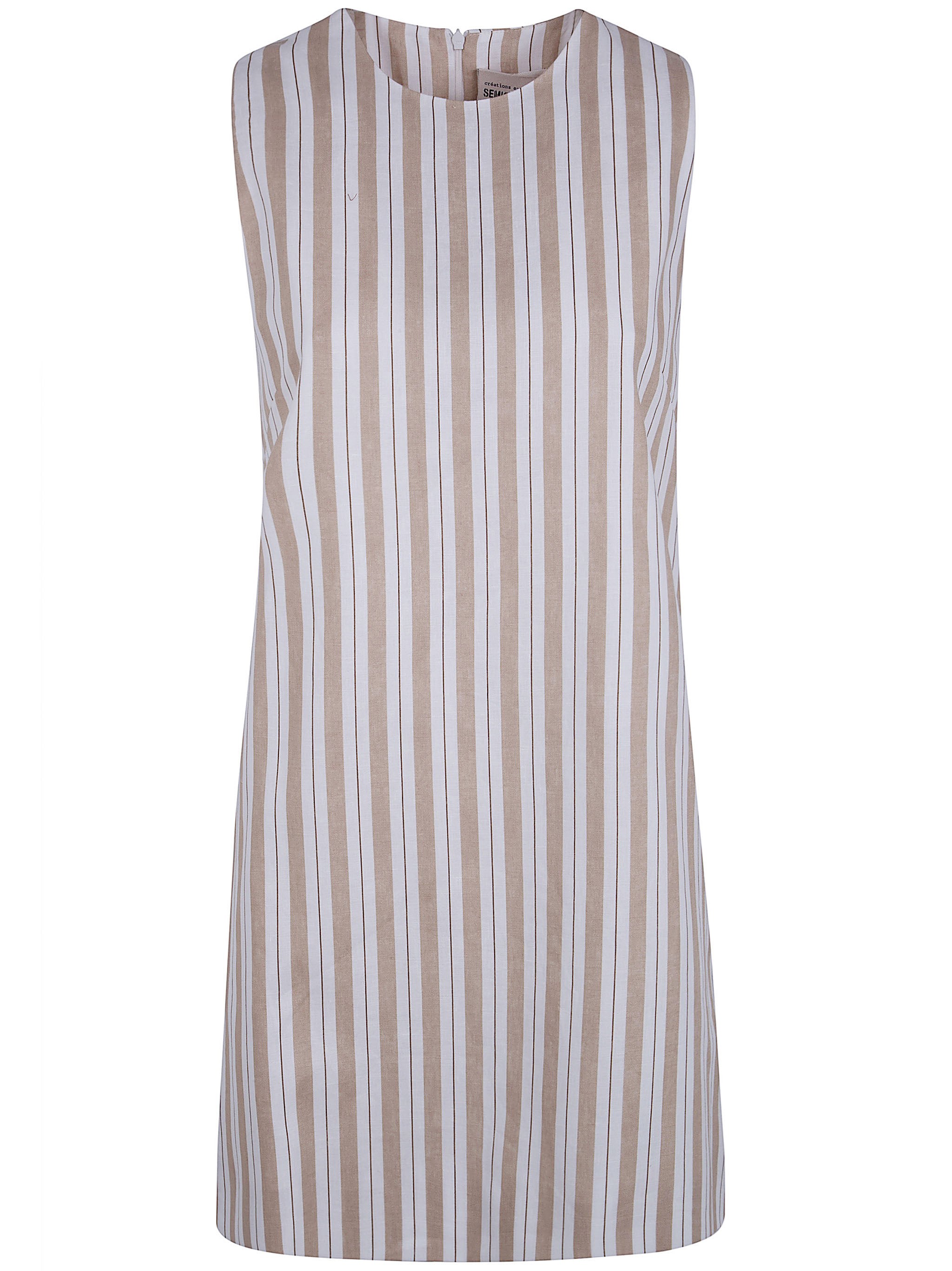 SEMICOUTURE Stripe Linen Minidress