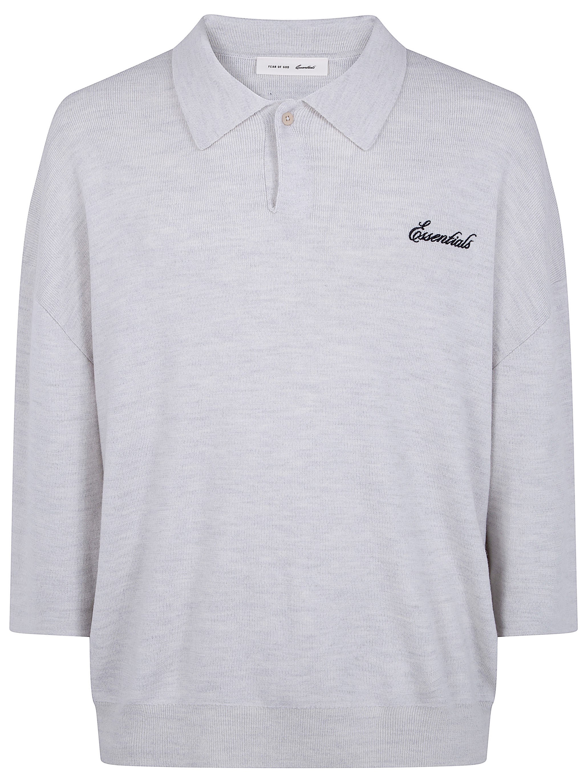 FEAR OF GOD ESSENTIALS Signature 3/4 Sleeve 90`S Knit Polo　FEAR OF GOD ESSENTIALS シグネチャー 7/4 スリーブ 90`S ニット ポロ FEAR