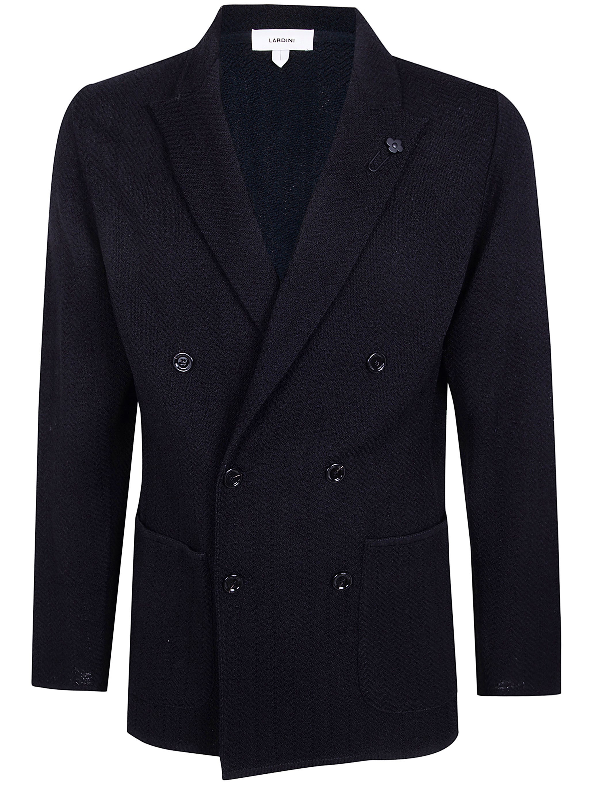LARDINI Double Breasted Jacquard Knitted Jacket　LARDINI ダブルブレスト ジャカード ニット ジャケット LARDINI