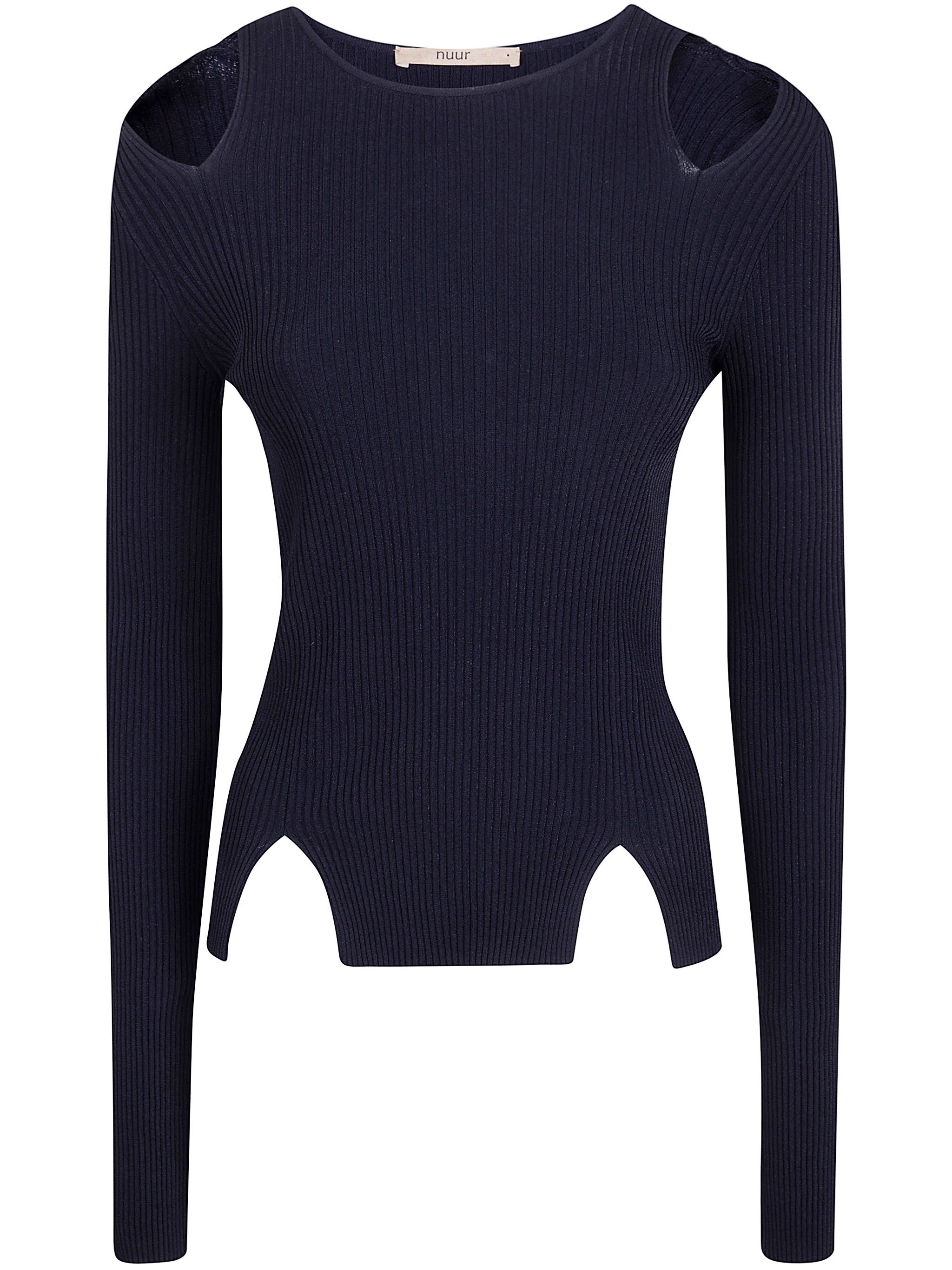 NUUR Cut Out Round Neck Sweater