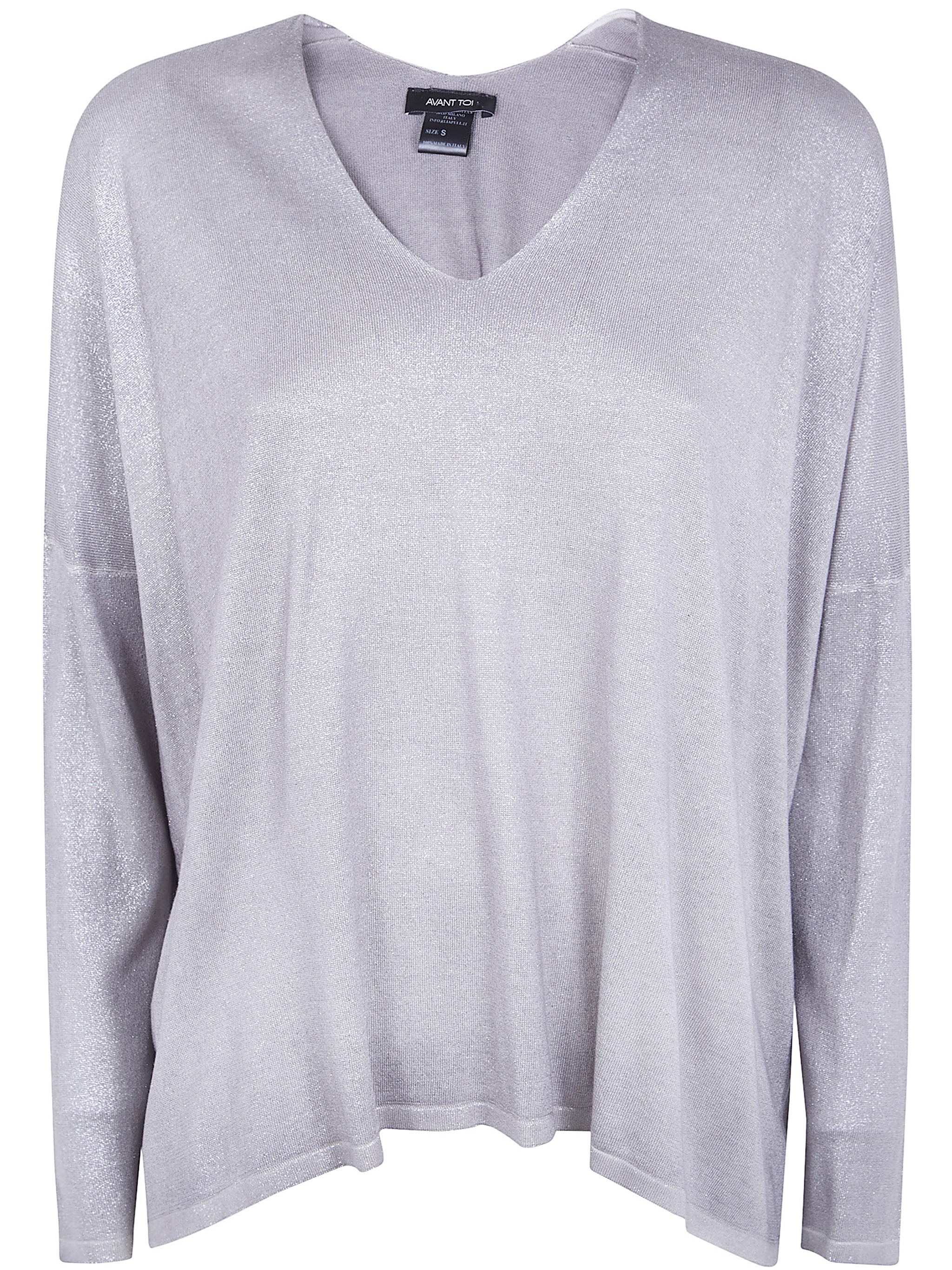 AVANT TOI Laminated Hand Painted Oversize V Neck Pullover
