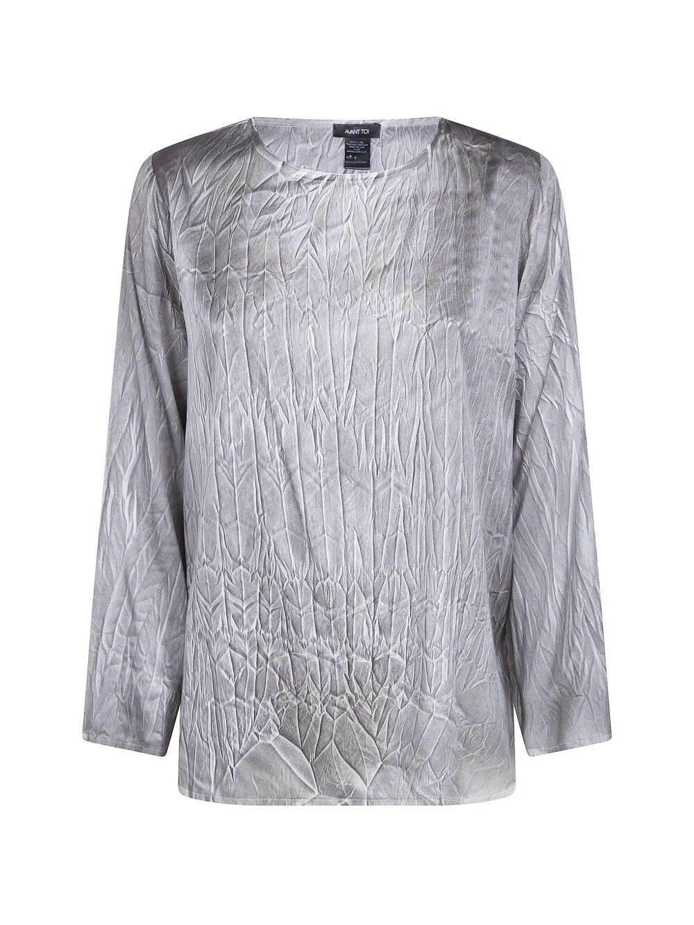 AVANT TOI Crumpled Effect Stretch Silk Blouse