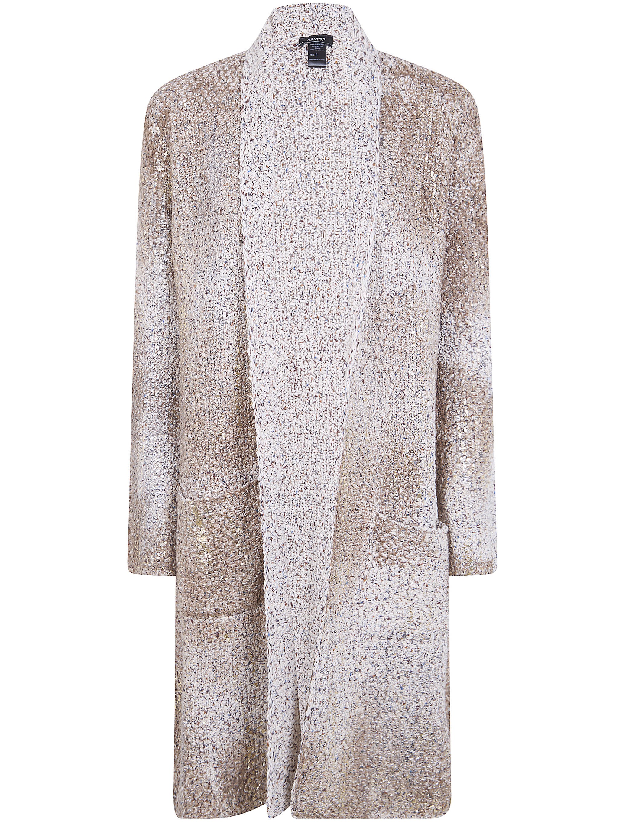 AVANT TOI Laminated Scratched Effect Moss Stitch Cardigan