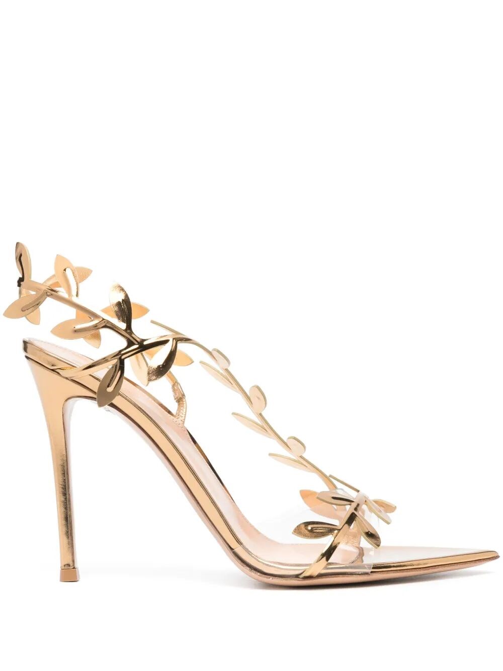 GIANVITO ROSSI 'Flavia' Glass And Metal High Heel Sandals