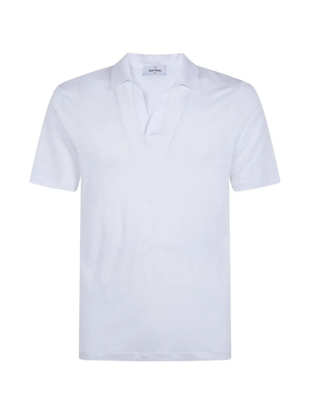 GRAN SASSO Logo Print Short Sleeves Skipper Polo Shirt