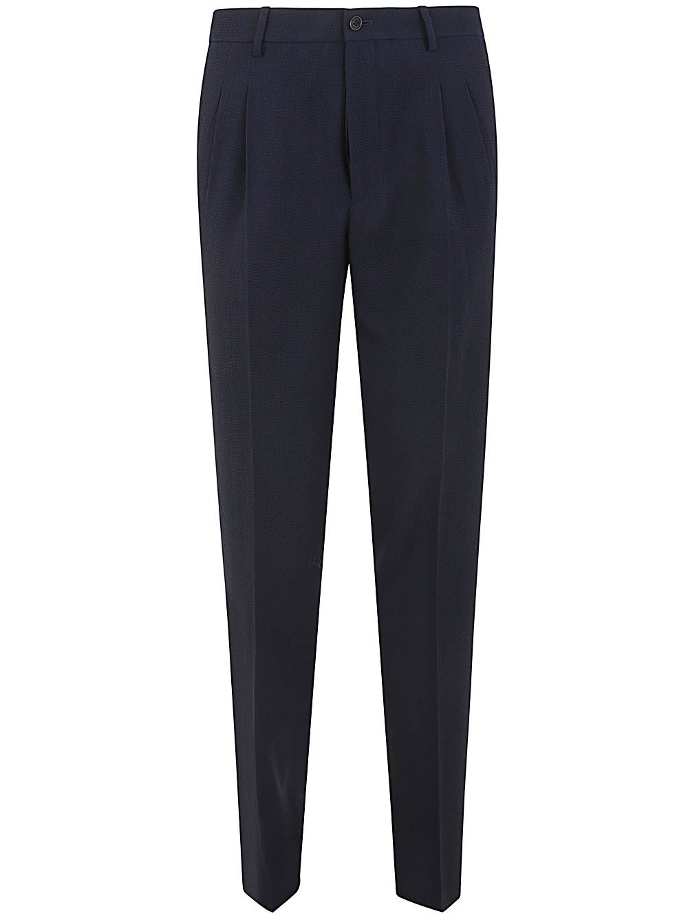 Giorgio Armani Pantalone In Lana Stretch Blu Notte Uomo In Blue