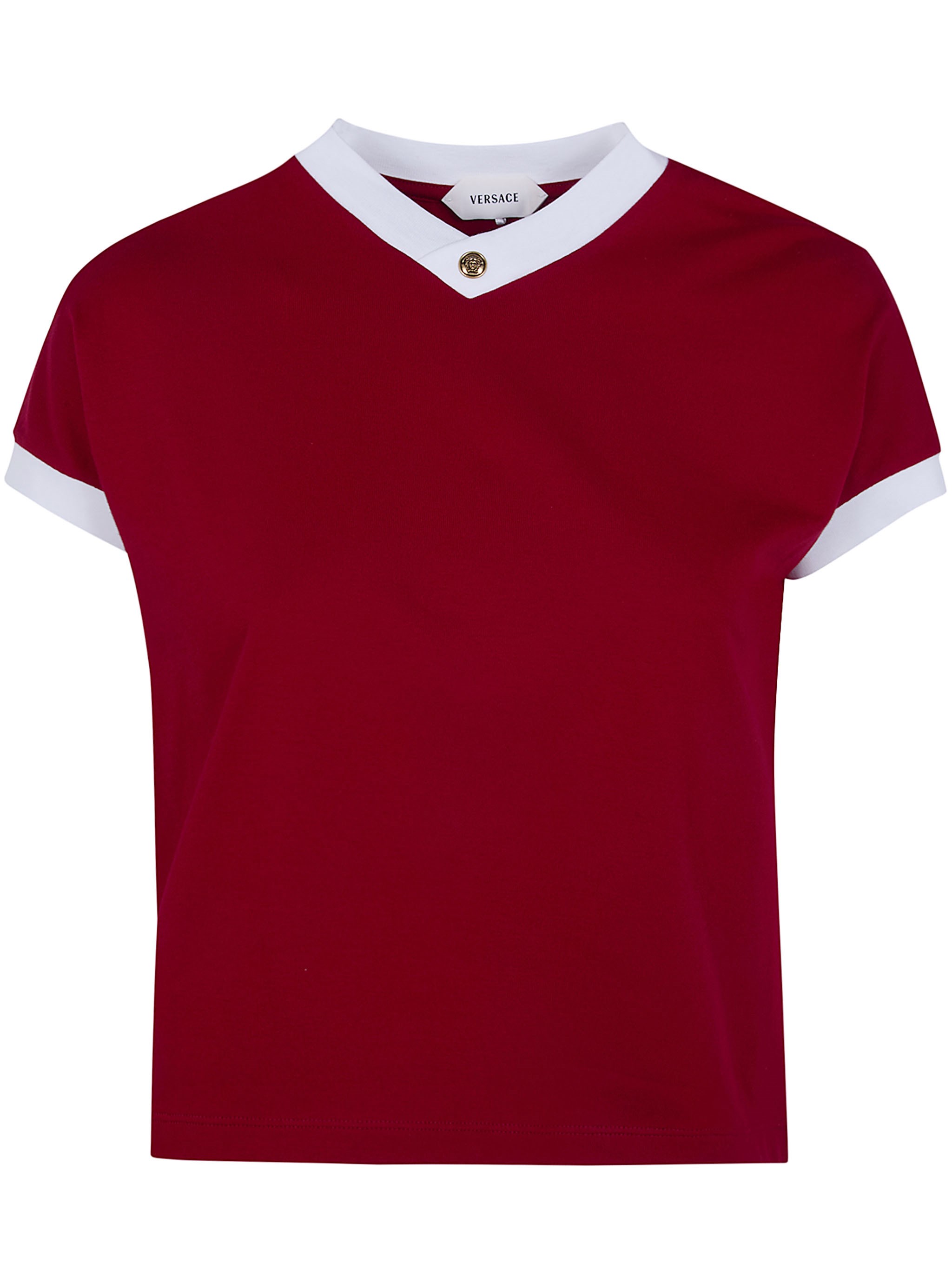 VERSACE T-Shirt Vintage Stretch Cotton Jersey Pd With 'Medusa' Detail