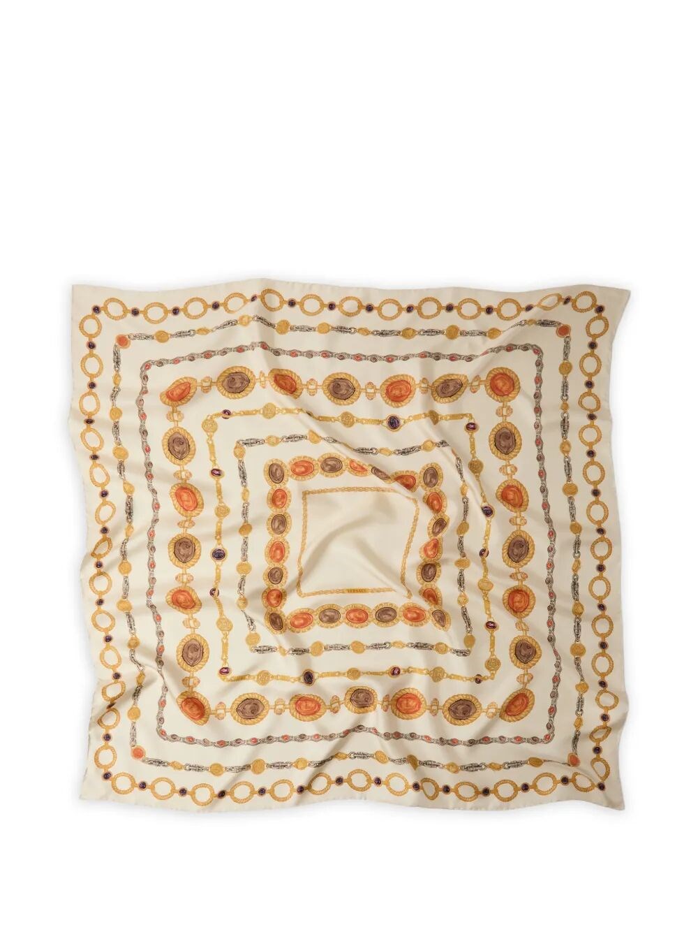 VERSACE Foulard 90X90 Bio Silk Twill 'The Lover' Inkjet Print