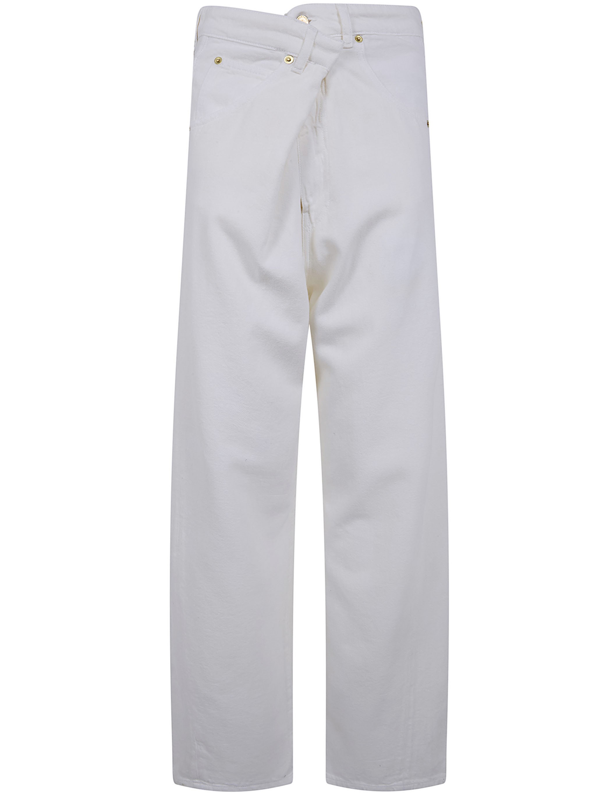 Darkpark Ines Fold Over Tencel Denim In White
