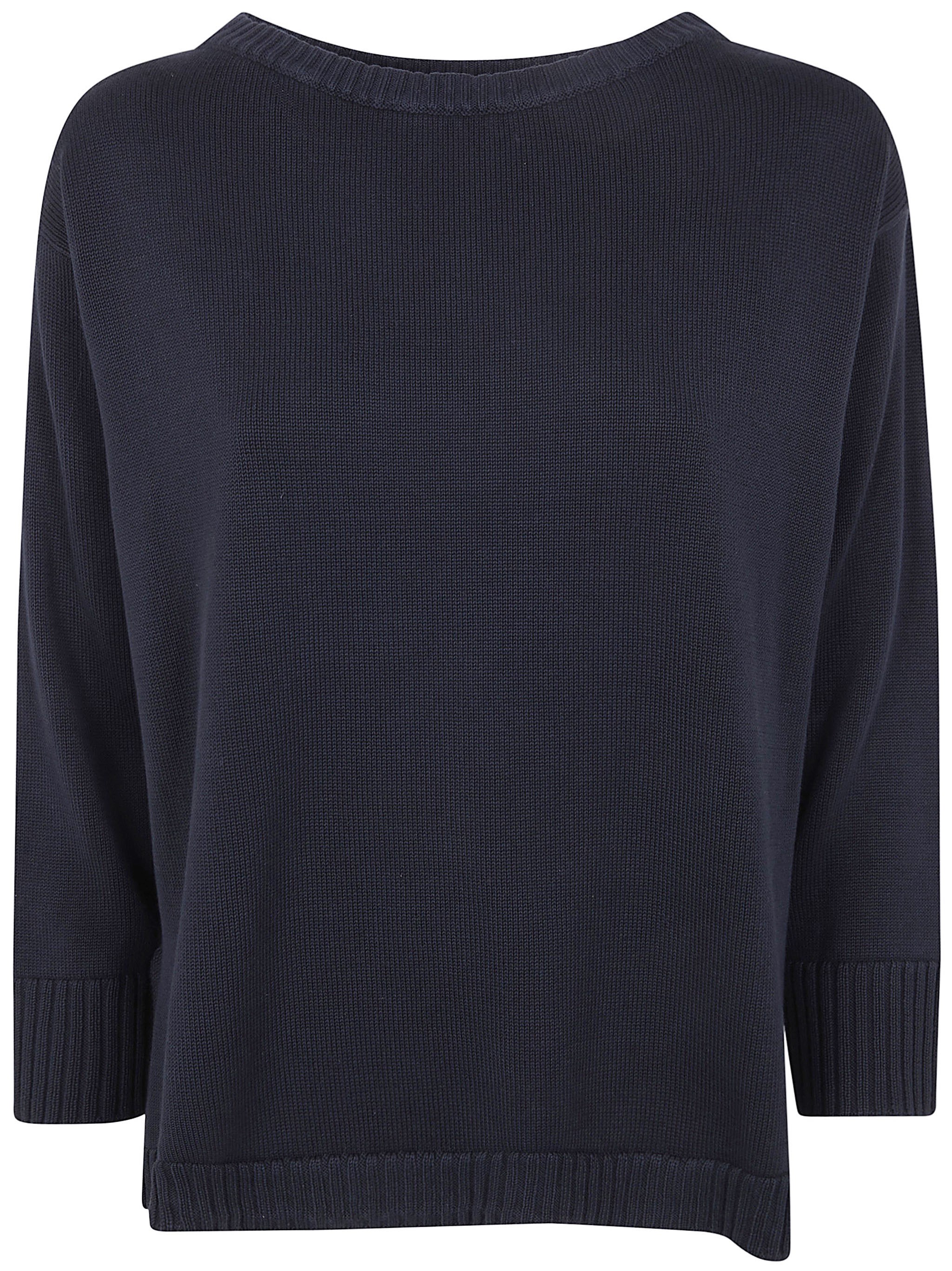 ROSSO PURO Long Sleeved Boat Neckline Sweater