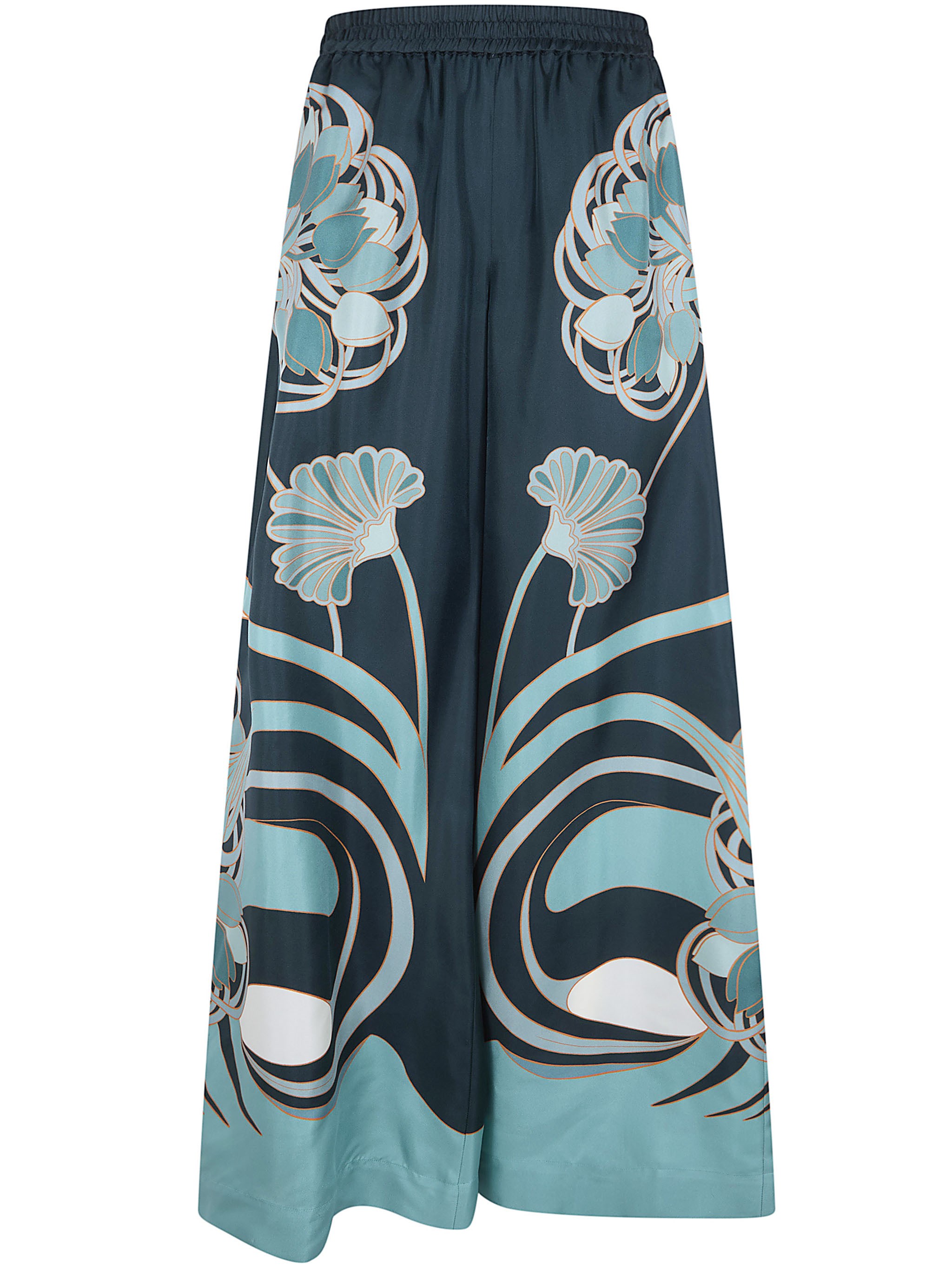 LA DOUBLE J Pantalon palazzo en soie imprimée