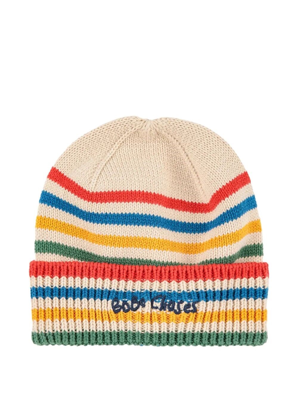 Bobo Choses Kids' Tic Tac Toe Knited Striped Beanie In Multi