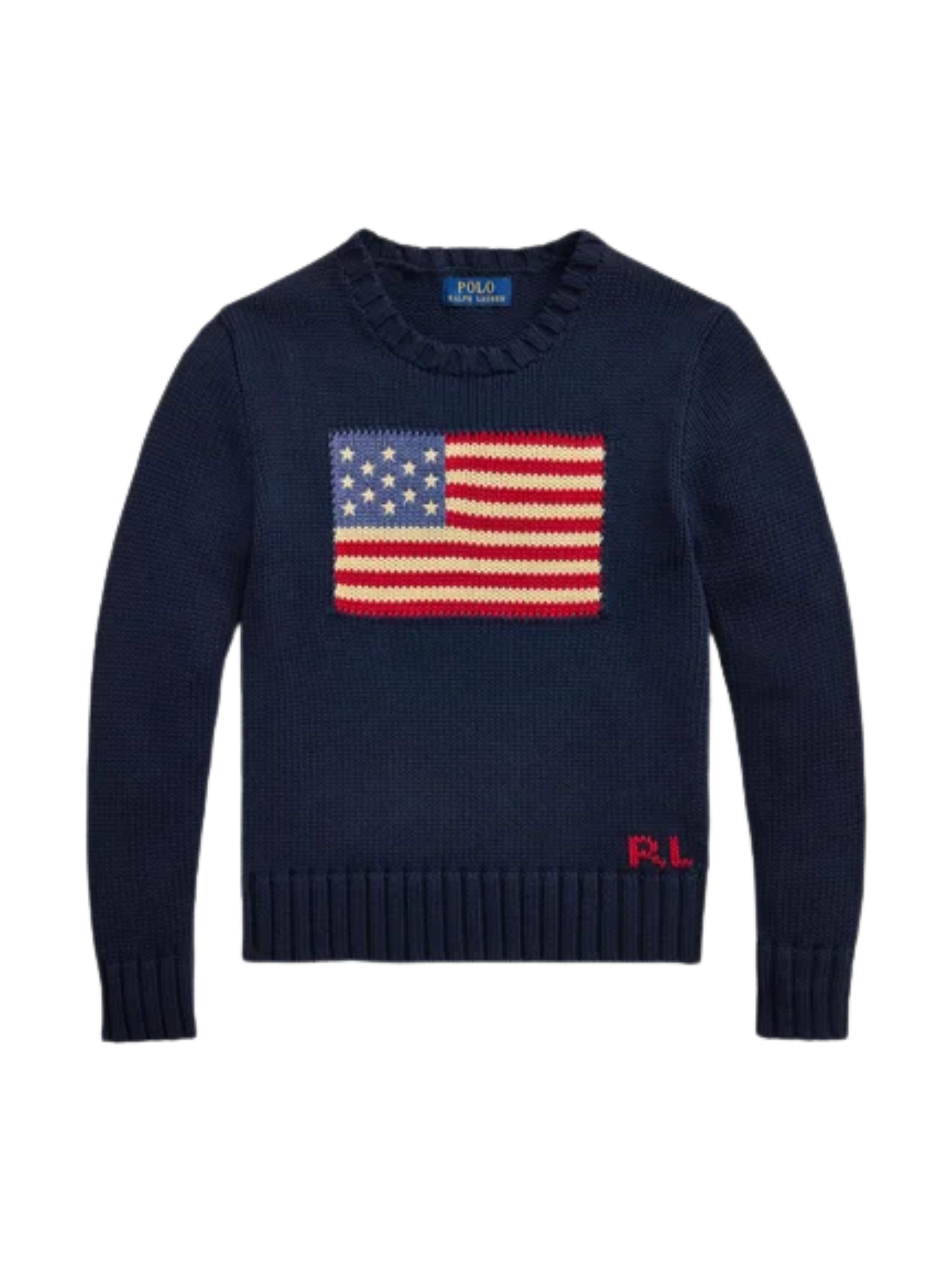 POLO RALPH LAUREN KIDS Long Sleeve Round Neck Sweater