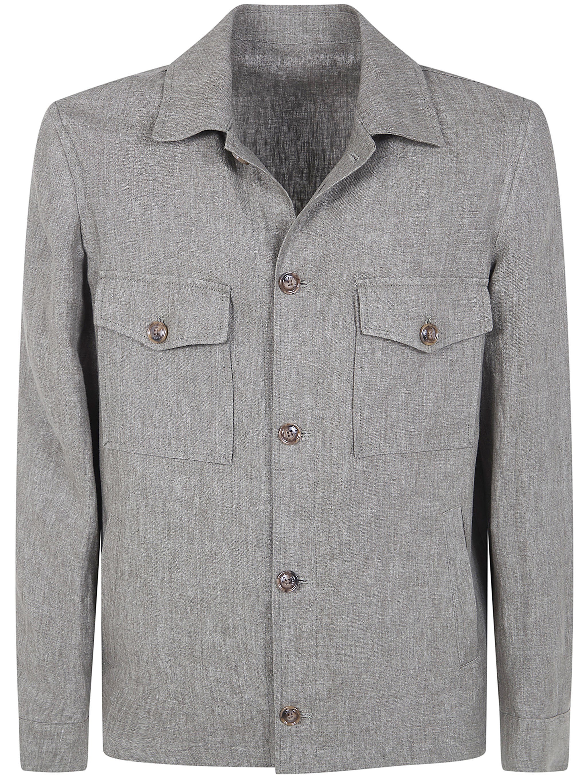 BARBA NAPOLI "Park" Linen Shirt