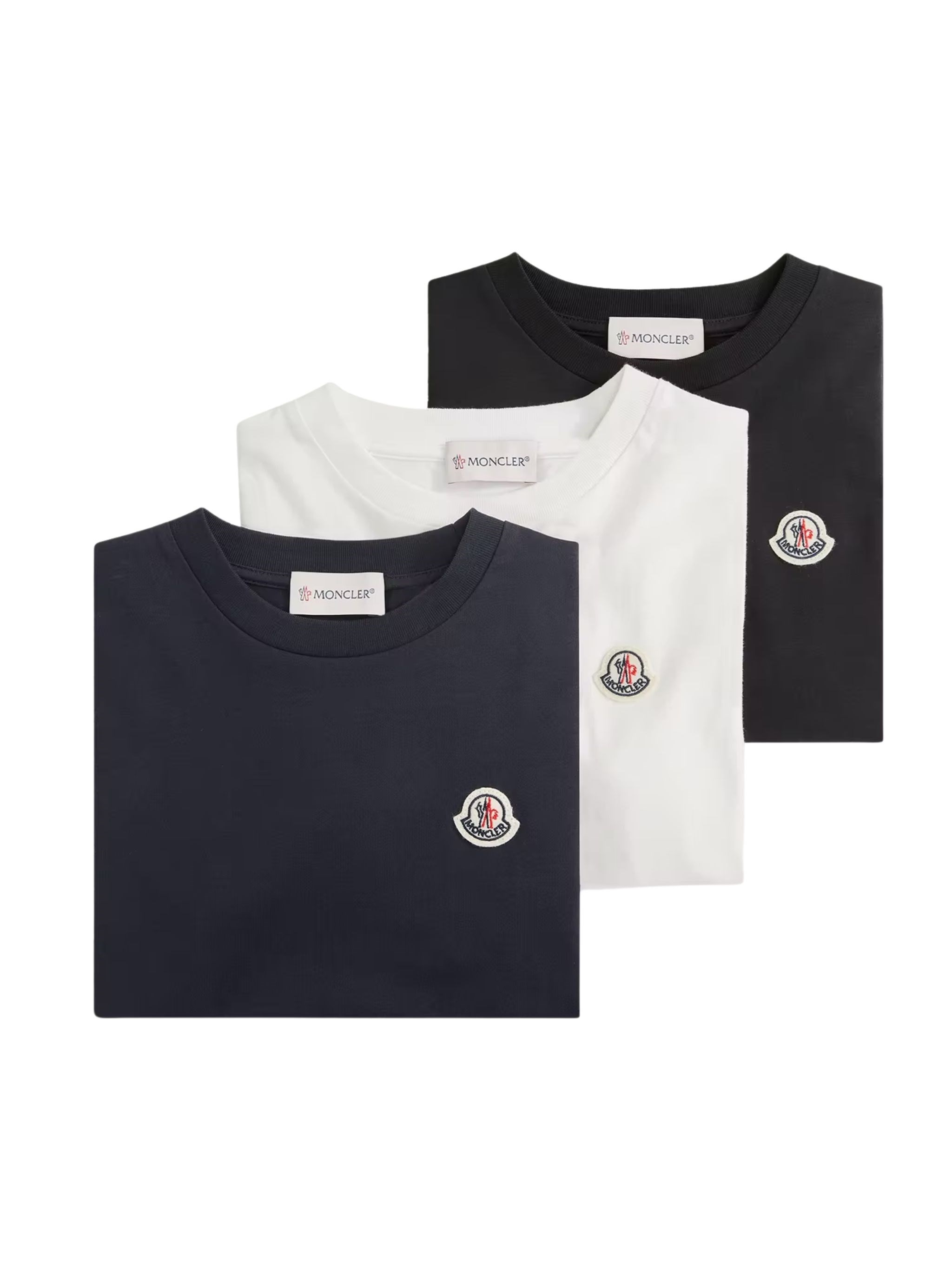 MONCLER ENFANT Short Sleeves T-Shirt 3Pack Set　MONCLER ENFANT 半袖 Tシャツ 3 枚セット MONCLER