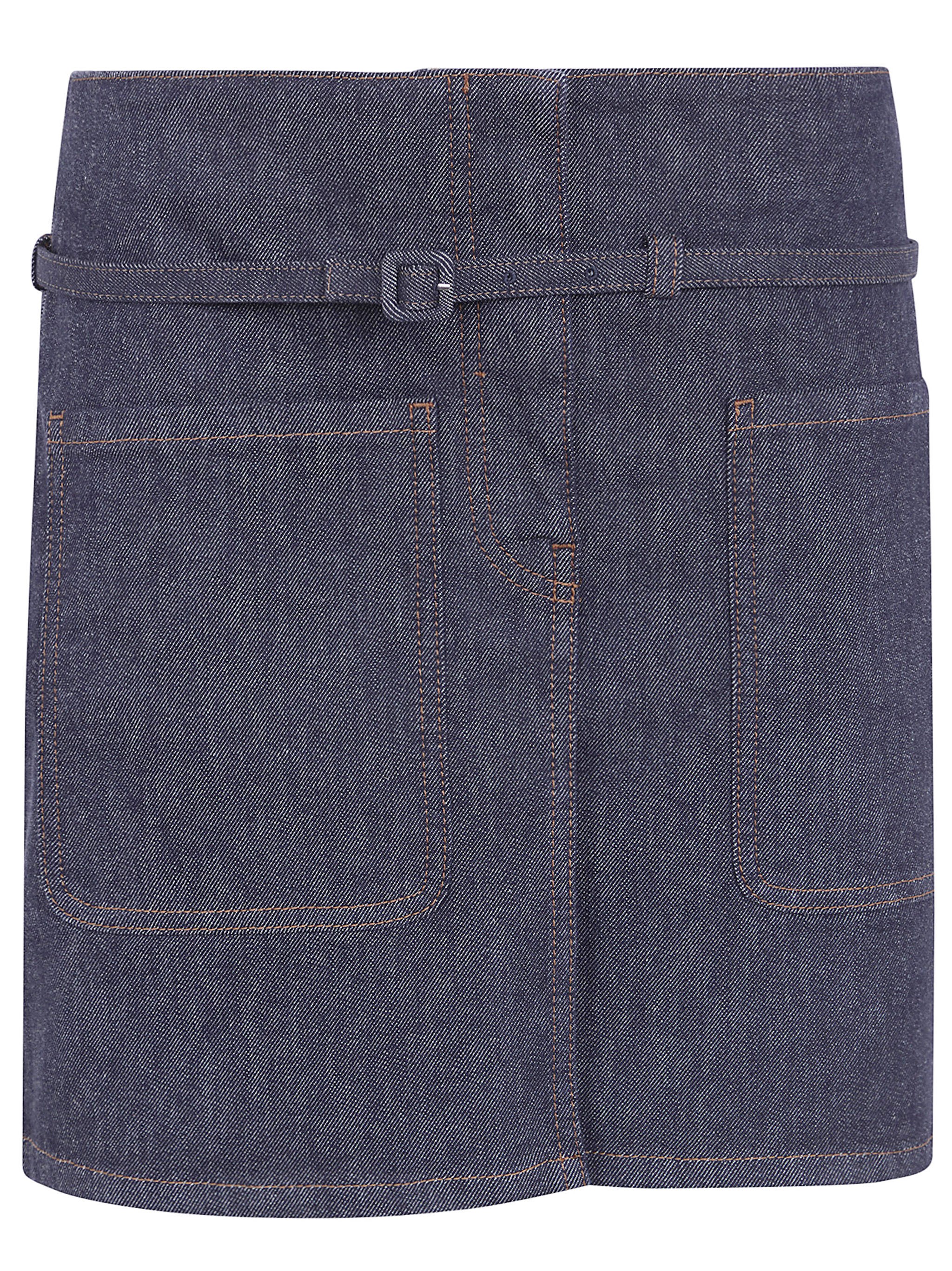 COURREGES Two Pockets Denim Skirt