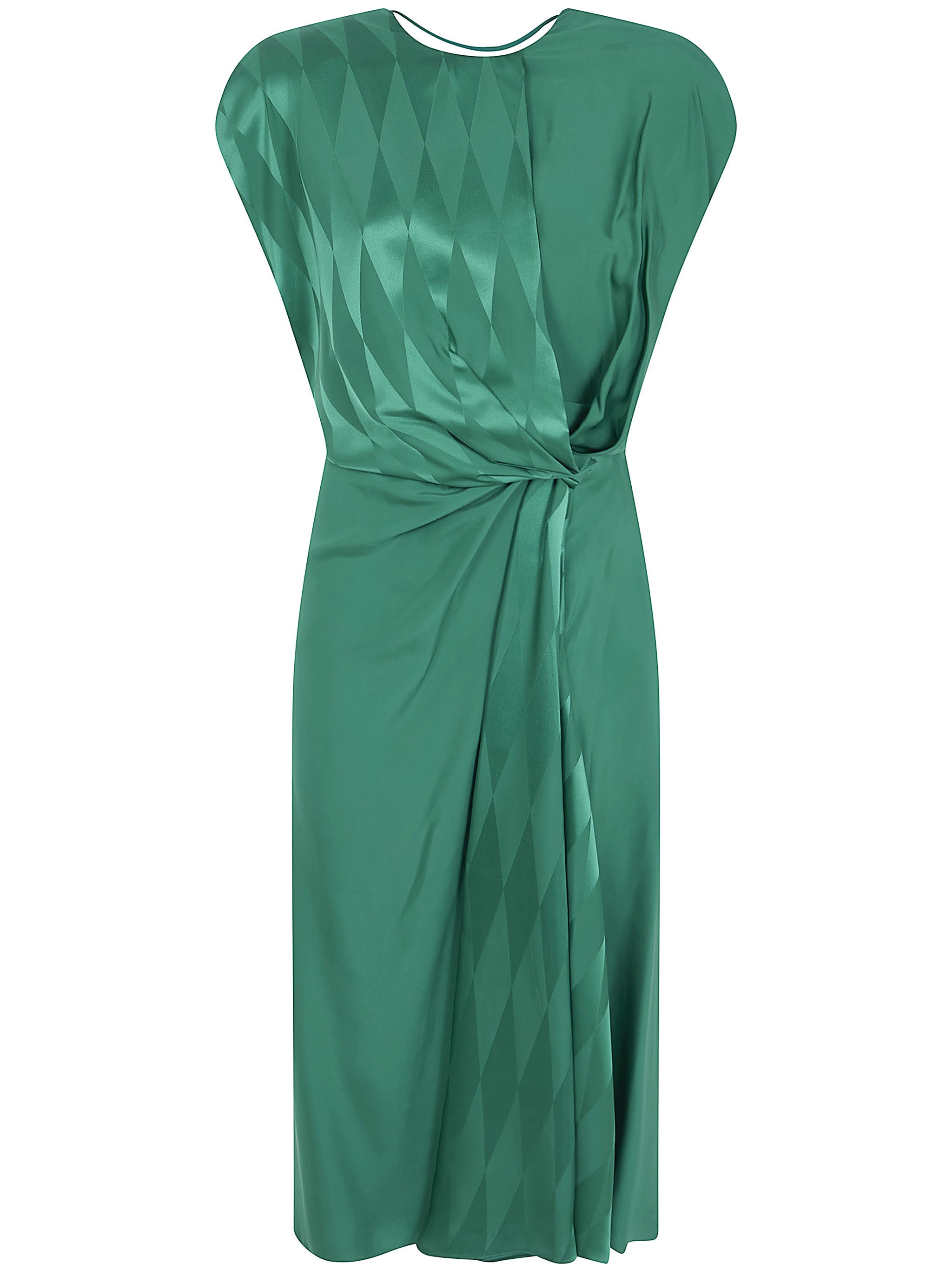 VERSACE Cocktail Dress Silk Viscose "Rhombuses" Jacquard