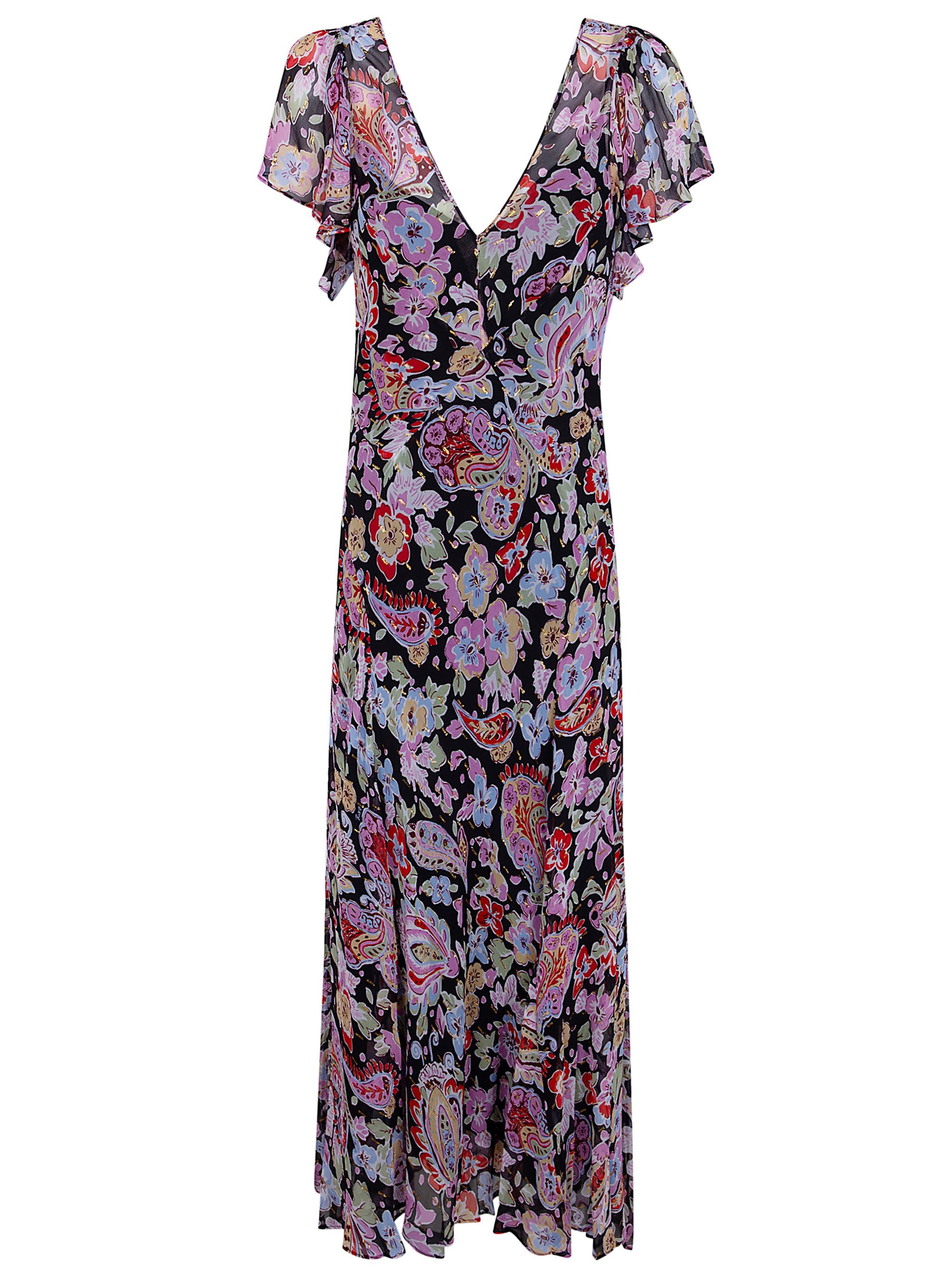RIXO Bexley Dress Cara Floral Black