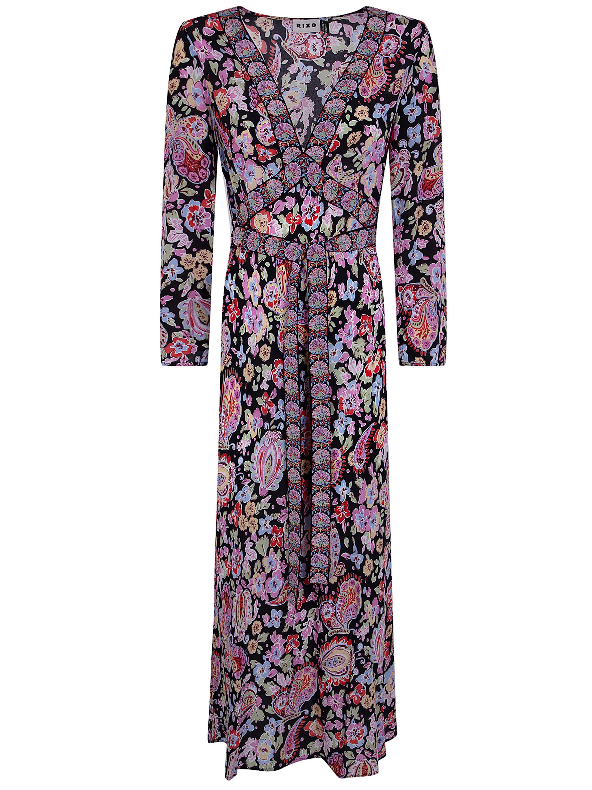 RIXO 'Tania' Dress Cara Floral Black