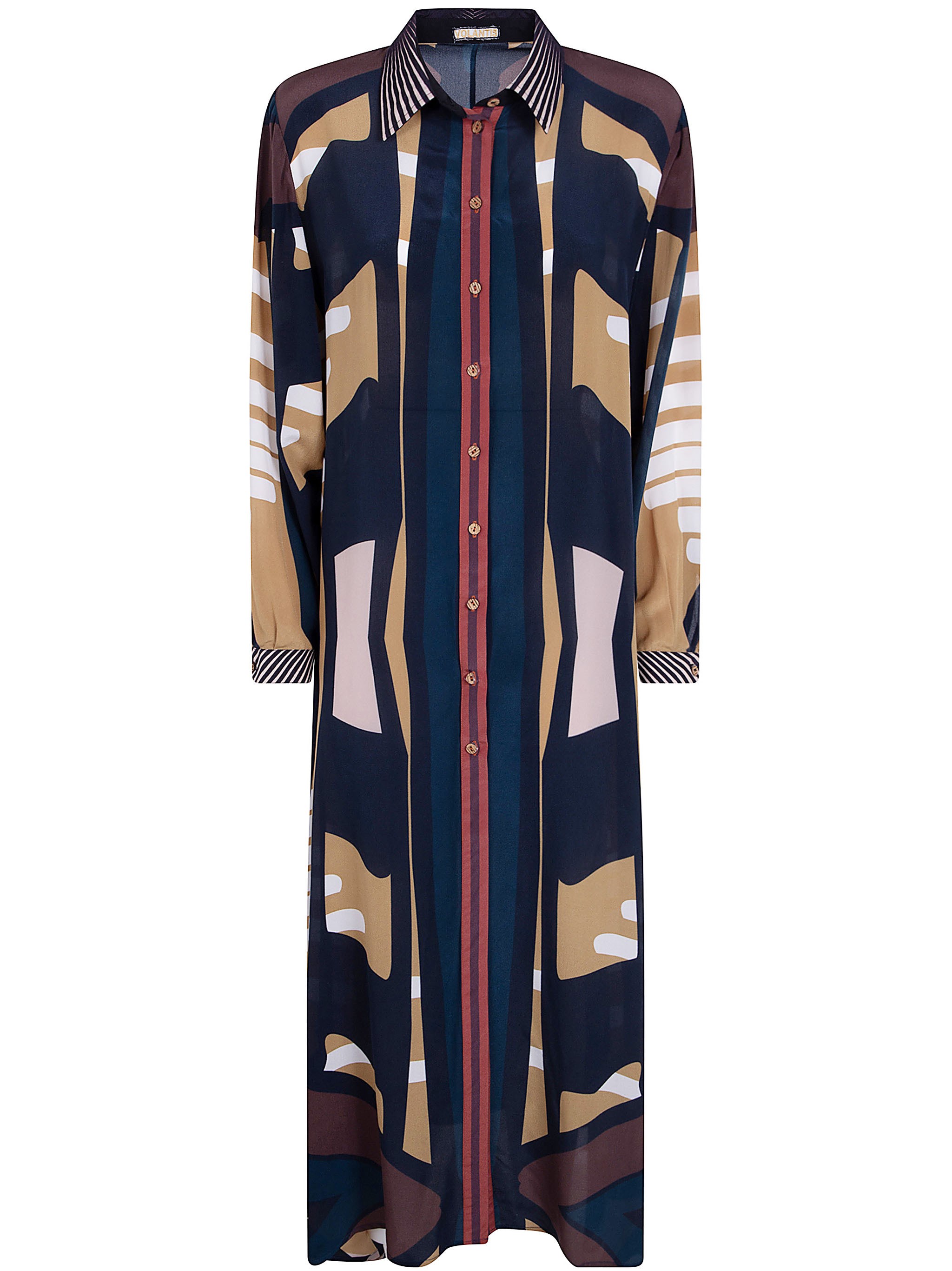 VOLANTIS 'Riad' Shirt Neck Dress