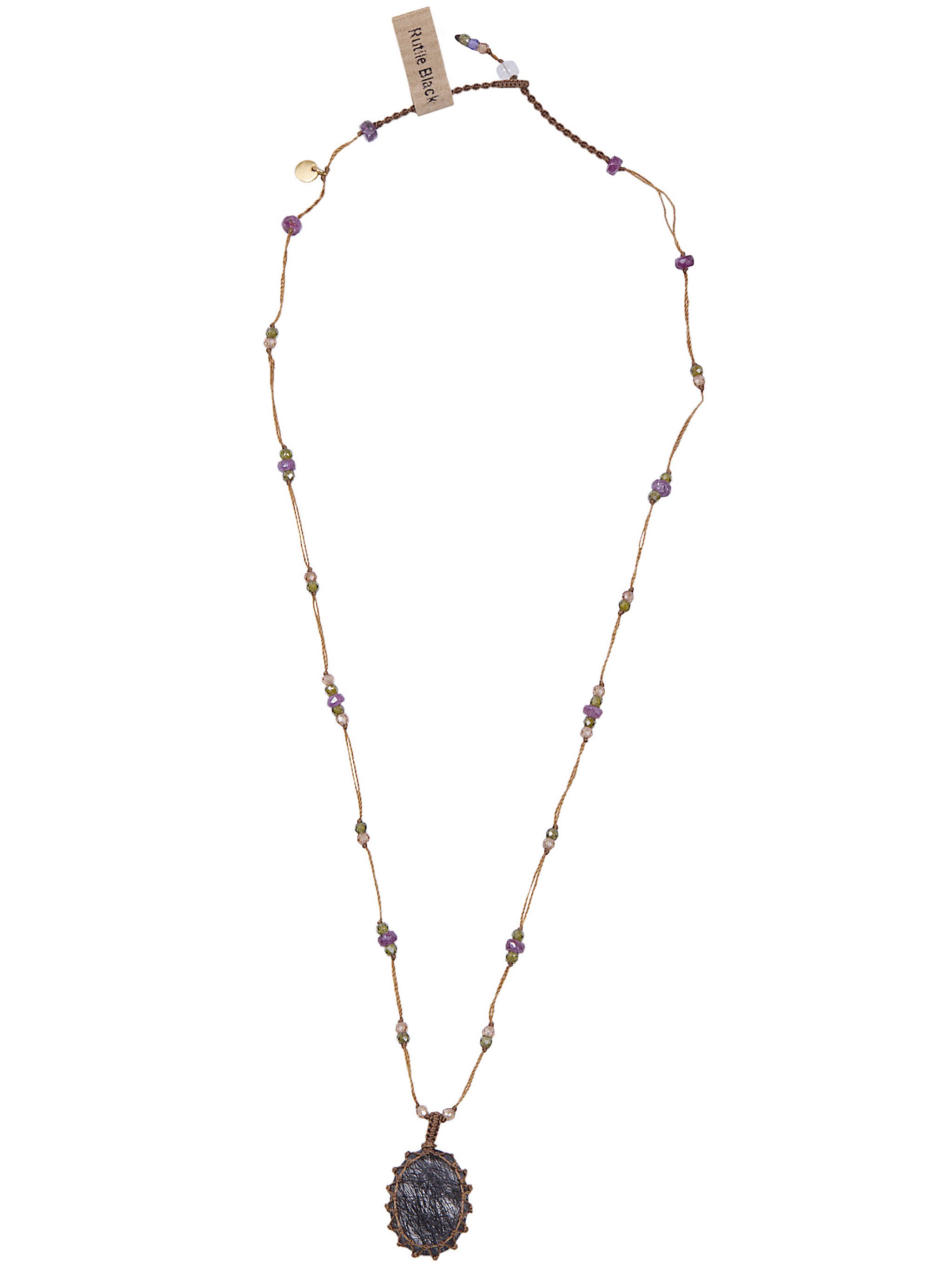 Sharing Short “Tibetan Vvv Rutile” Pendant Necklace