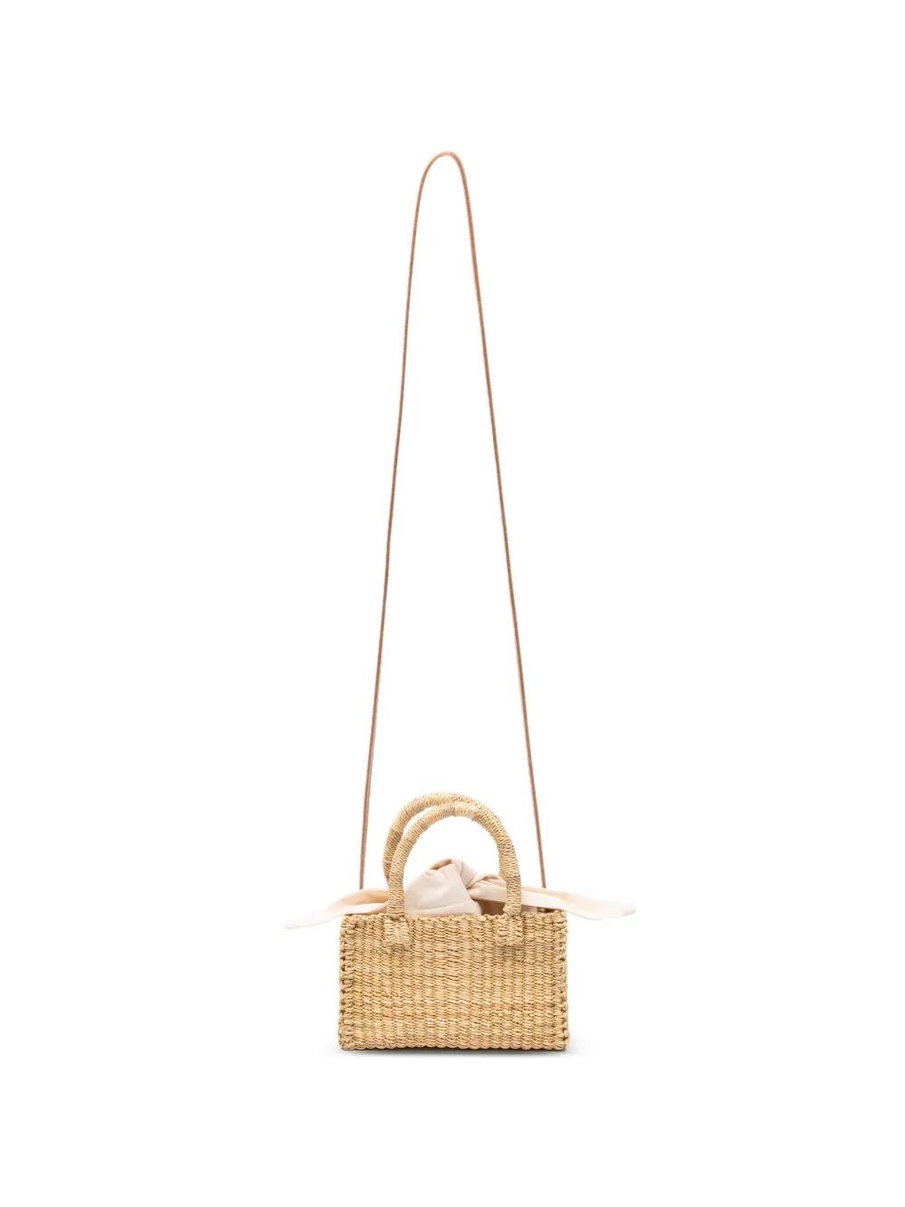 Muun Mini Mona Woven Tote Bag In Brown