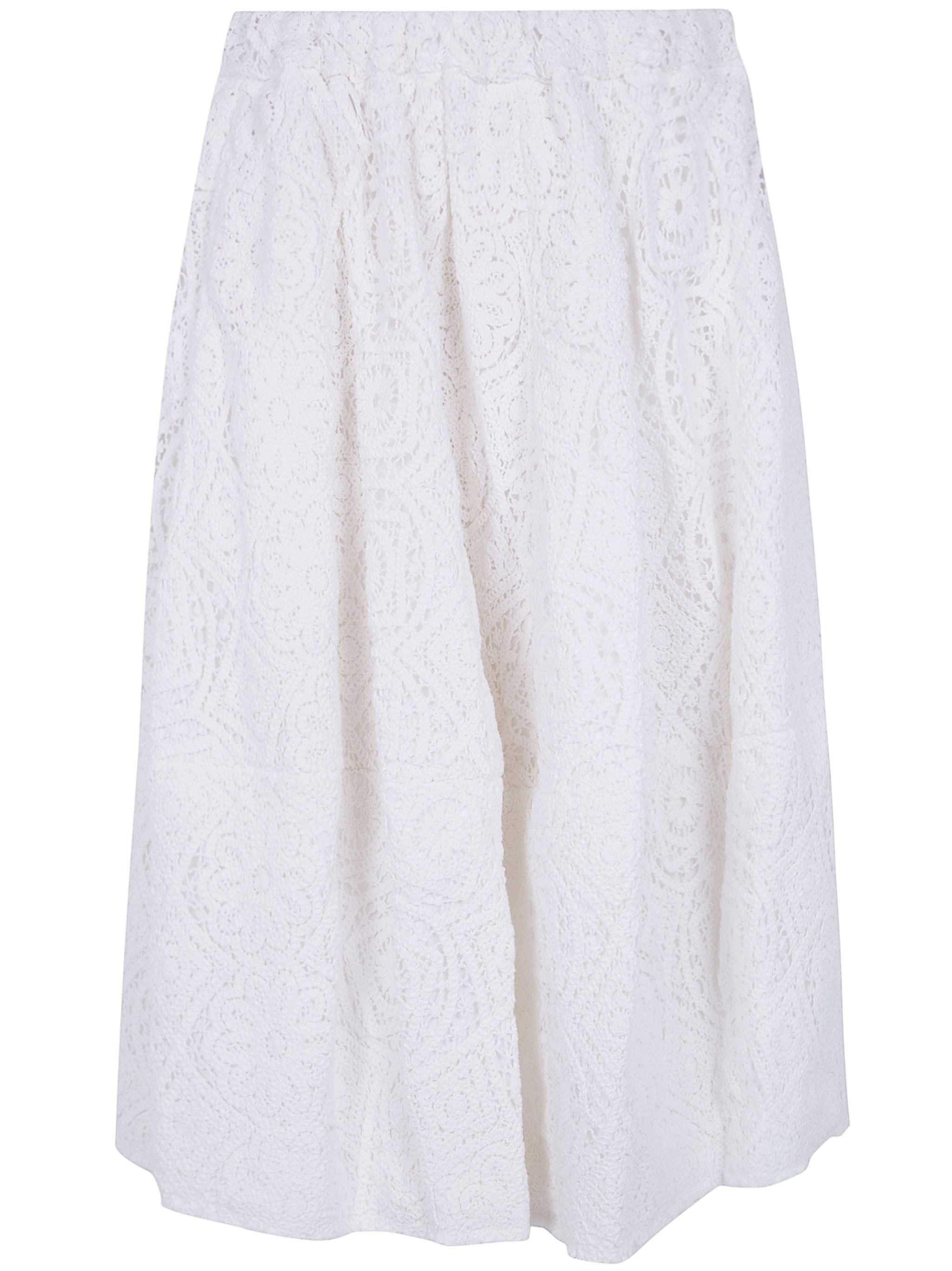 Comme Des Garçons Baloon Midi Skirt In White