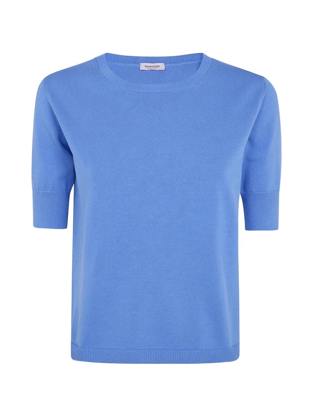 Rosso Puro Crew Neck Short Sleeve Top In Blue