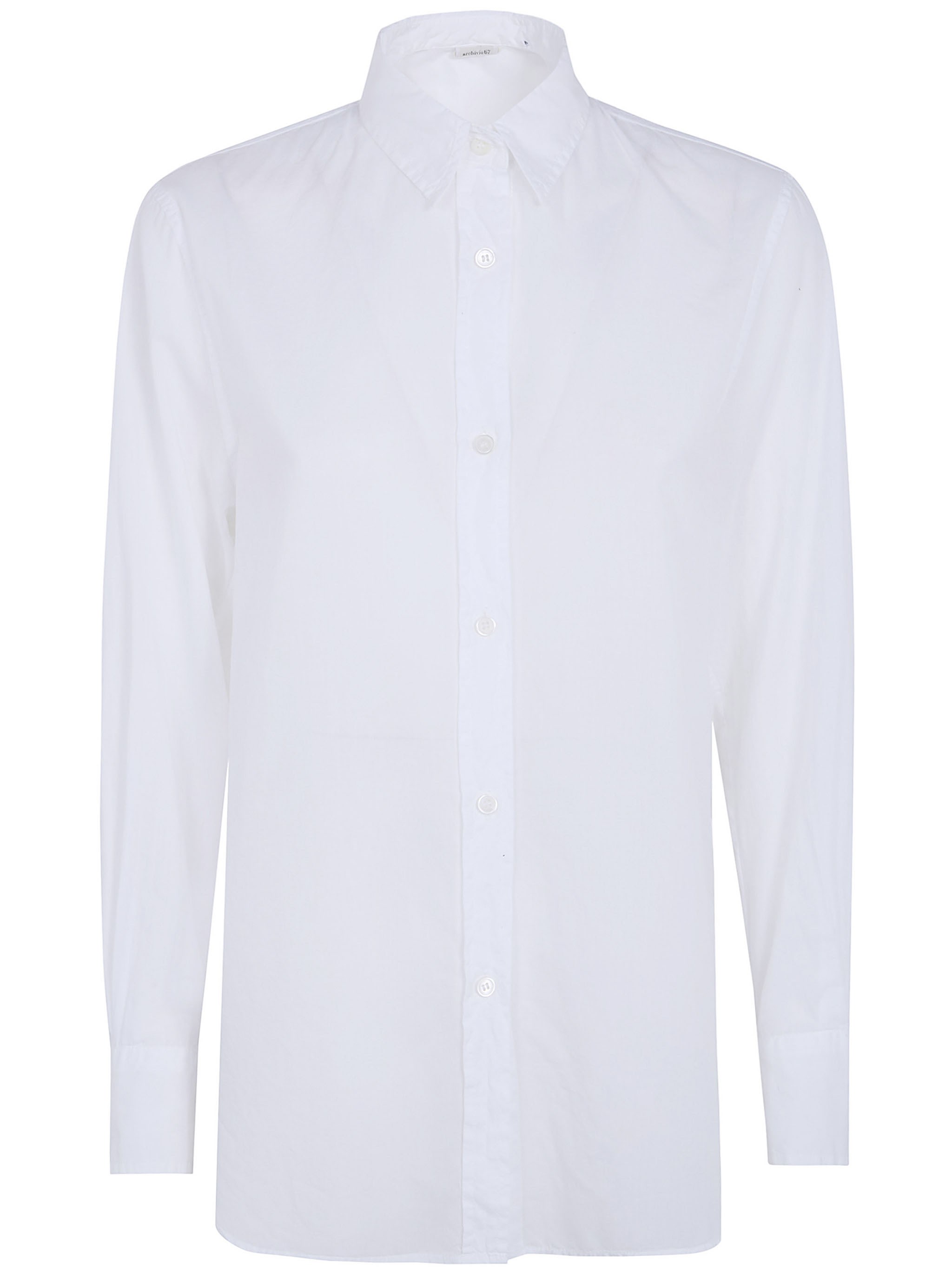 Archivio67 Long Sleeves Light Cotton Shirt In White