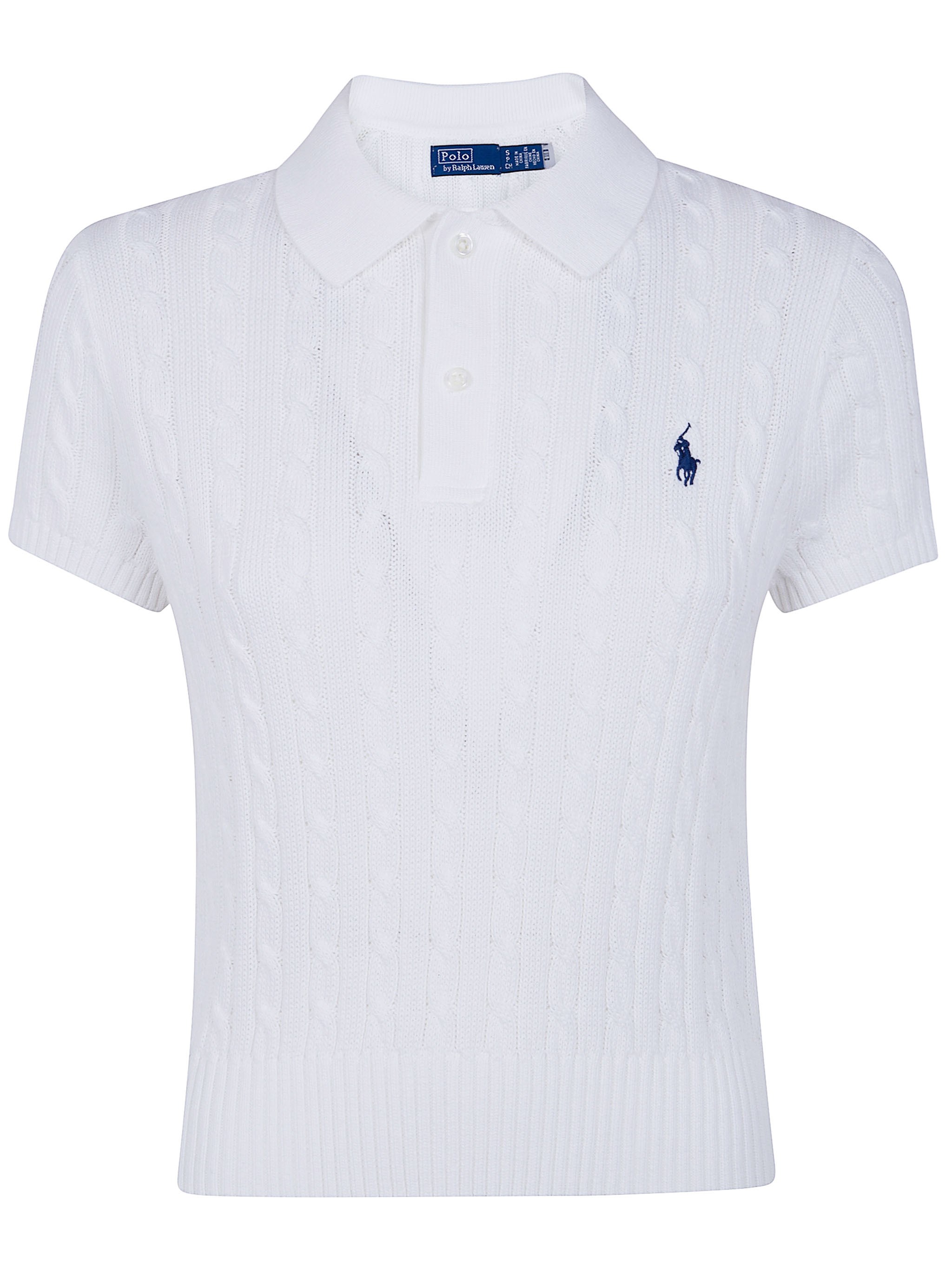 Polo Ralph Lauren Short Sleeves Polo Neck Sweater In White