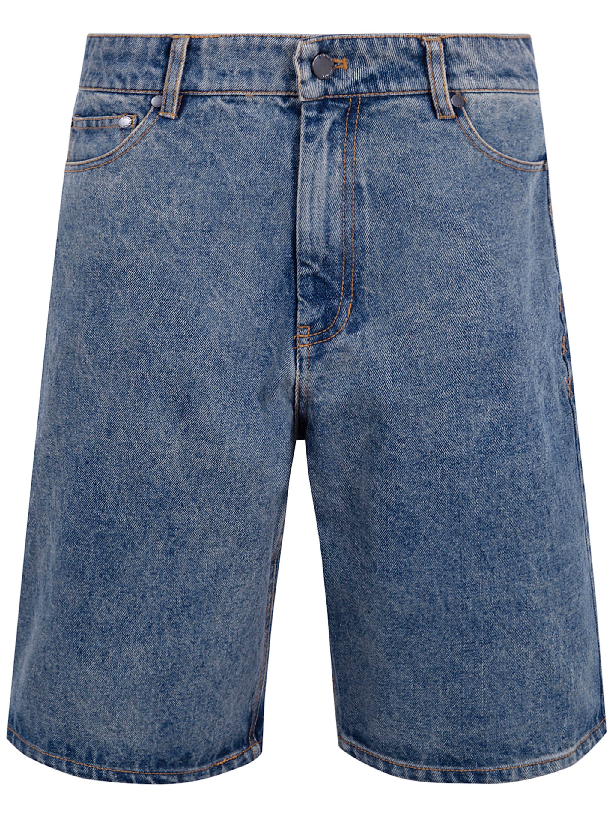 DAILY PAPER Compact Shield Embroidery Denim Shorts