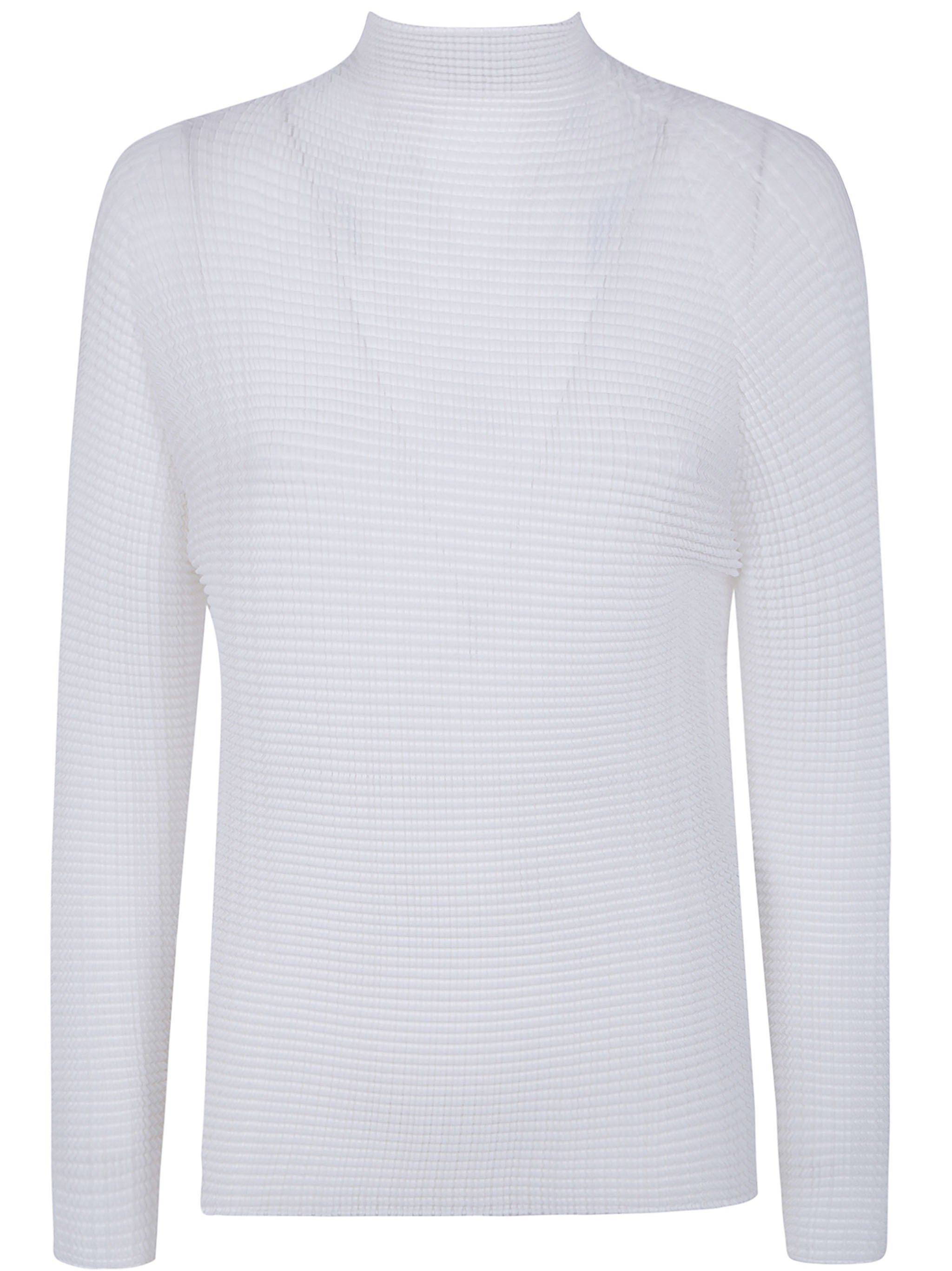 ISSEY MIYAKE Wooly Pleats Bk Wt 66 Shirt