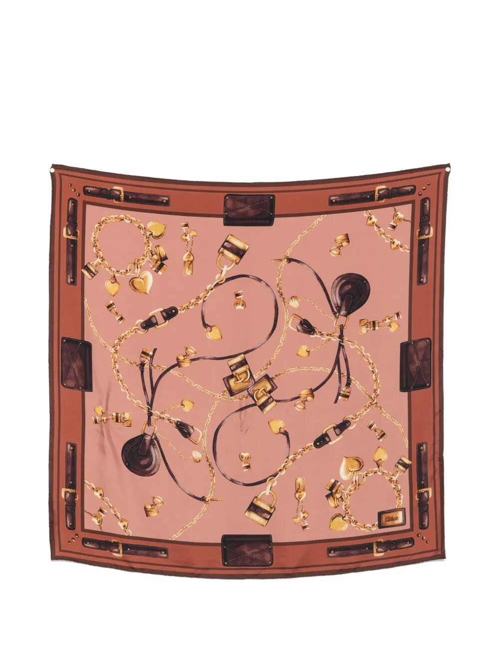 CHLOE Scarf Multicolor "Pedington"　CHLOE スカーフ マルチカラー "ペディントン" CHLOE