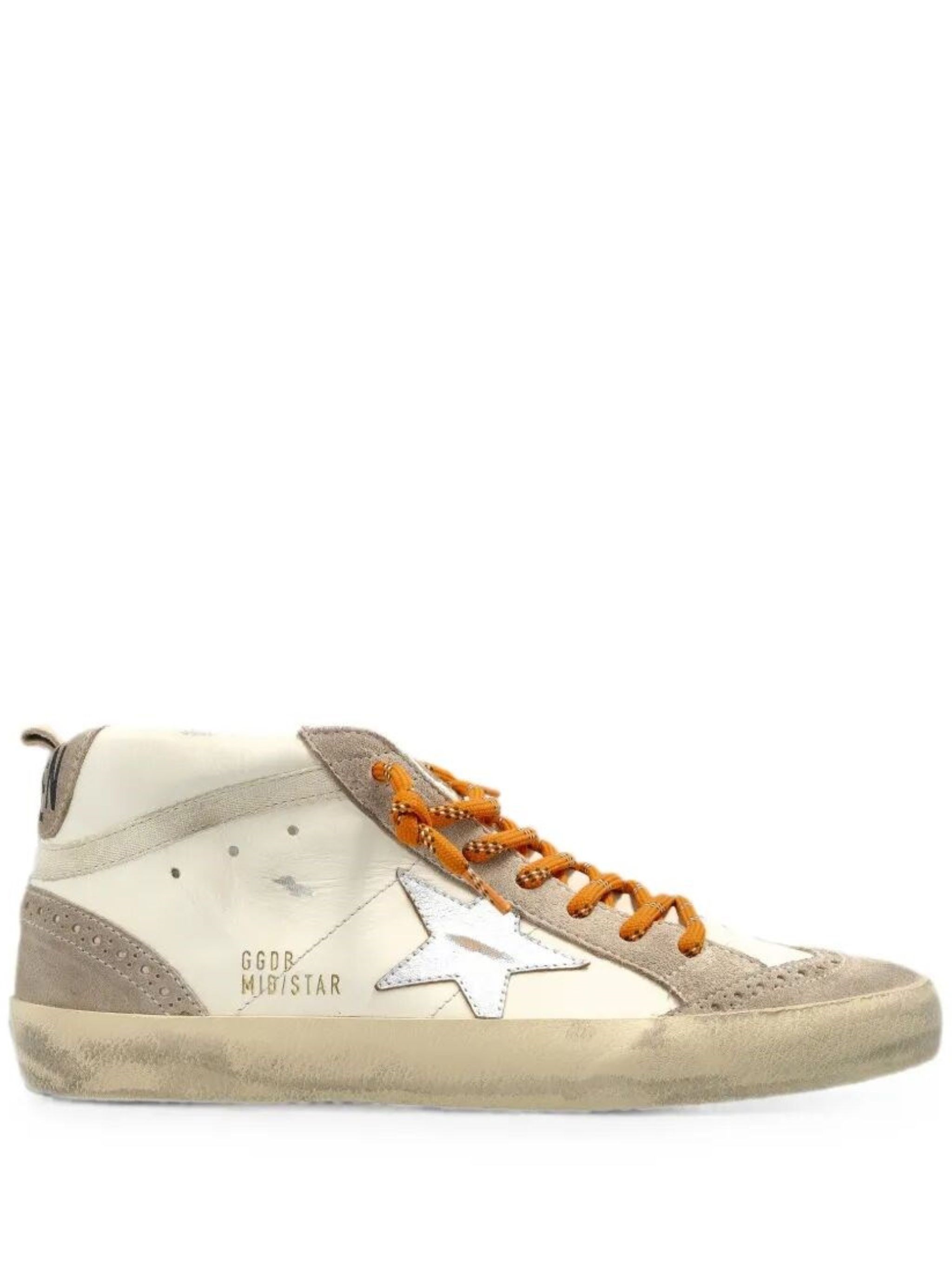GOLDEN GOOSE Trainers Suede Toe And Spur Leather Upper "Mid Star"　GOLDEN GOOSE トレーナー スエードトゥとスパーレザーアッパー「ミッドスター」 GOLDEN